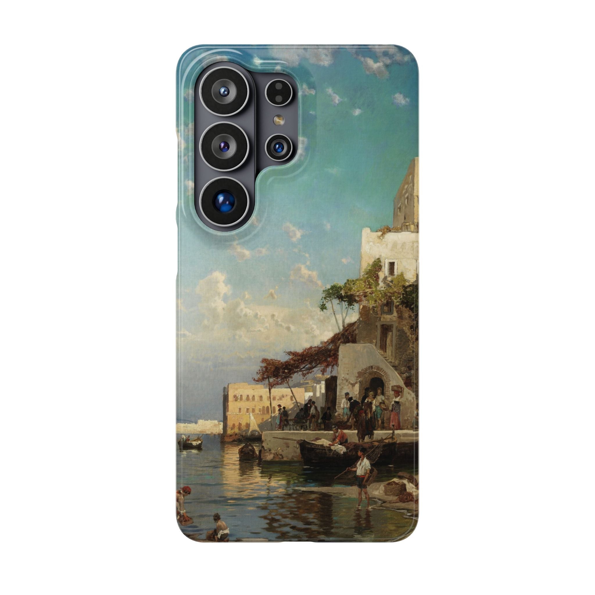 Evening Meeting of the Fishermen by Hermann Corrodi - Samsung Slim Case