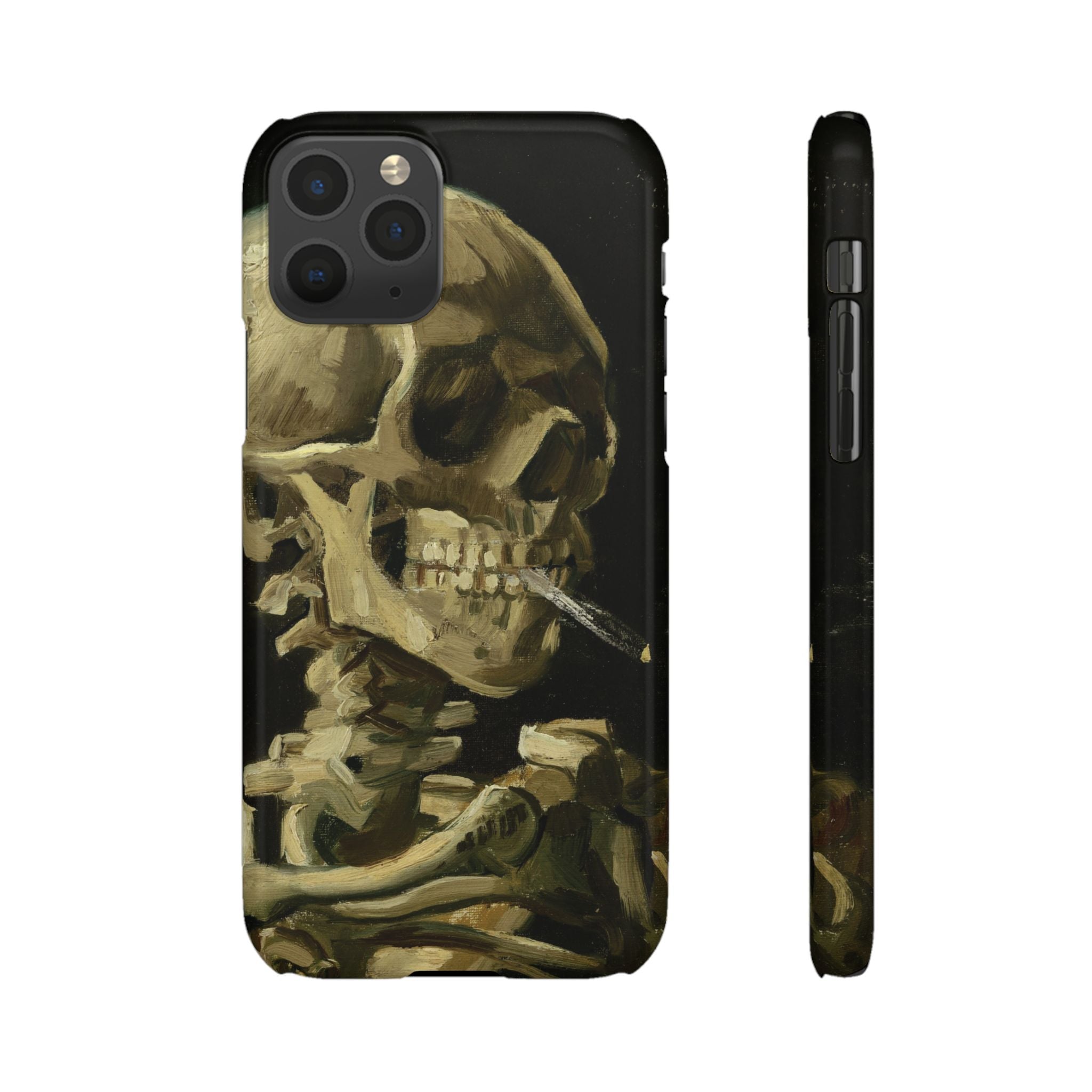 Skeleton with Cigarette by Van Gogh - iPhone Slim Case