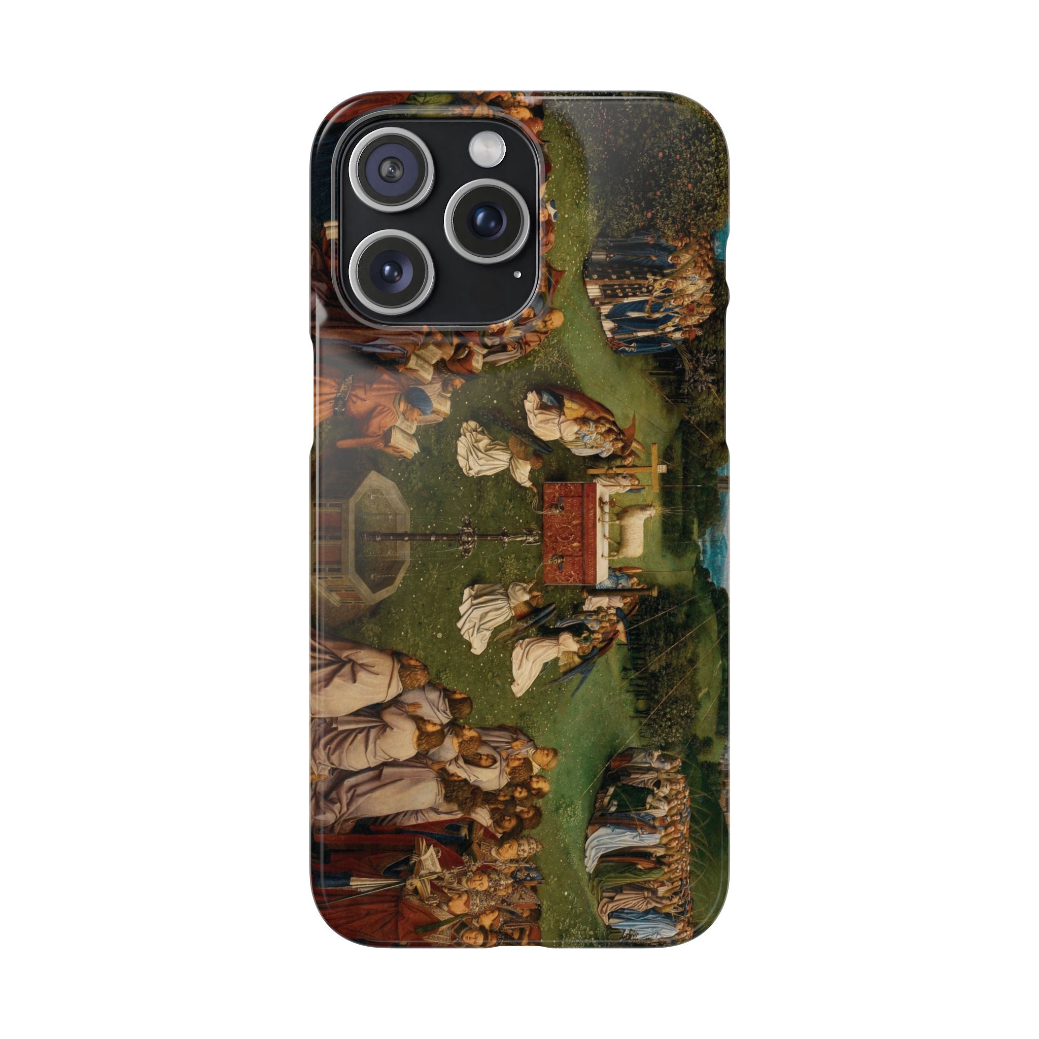 Adoration of the Lamb from the Ghent Altarpiece by Hubert van Eyck- iPhone Slim Case
