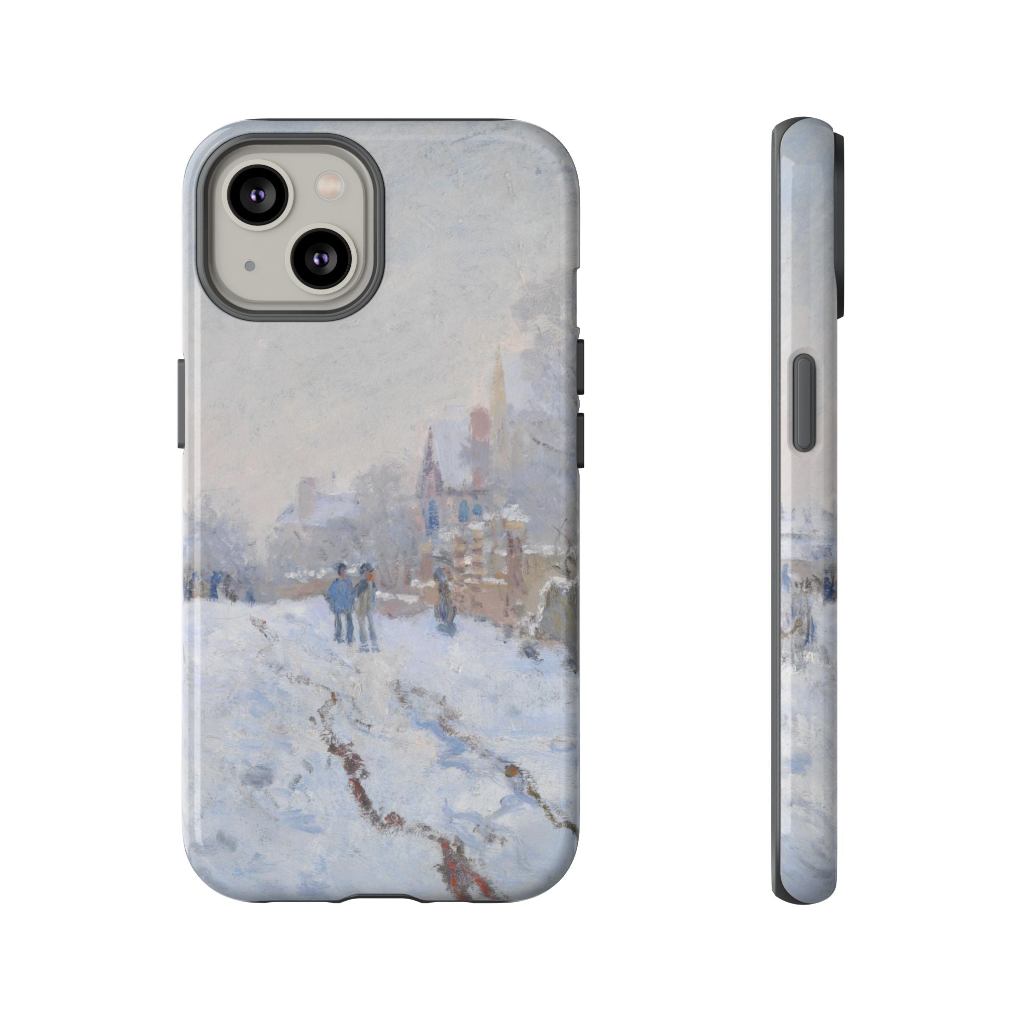 Snow Scene at Argenteuil by Claude Monet - iPhone Tough Case