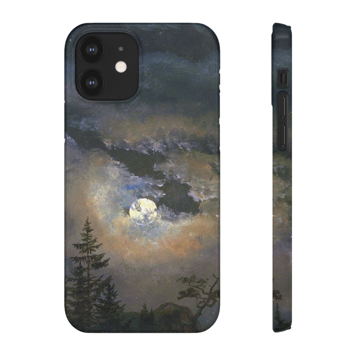 Study of a Cloud and Landscape by Moonlight by Johan Dahl - iPhone Slim Case