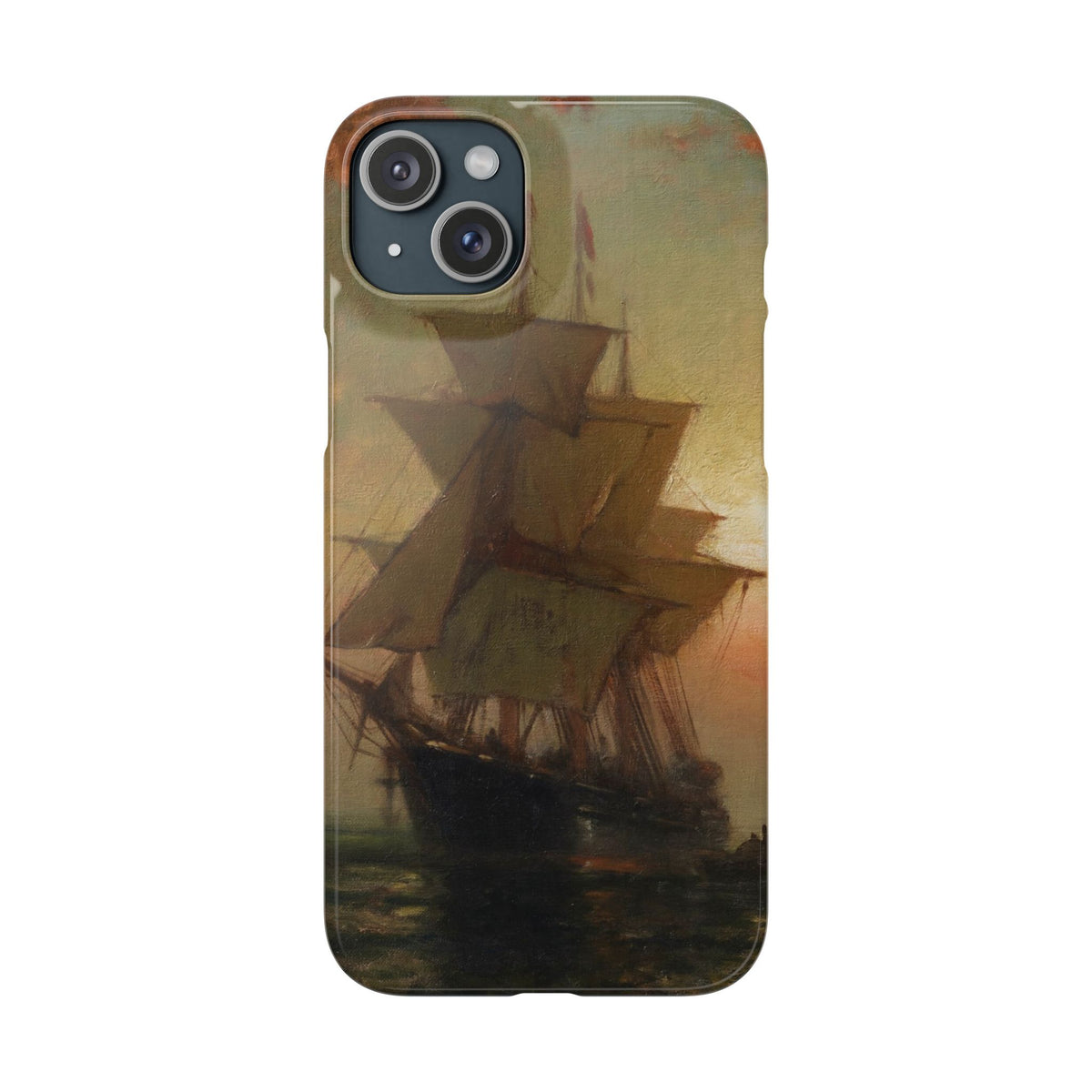 Ships at Night by Edward Moran - iPhone Slim Case