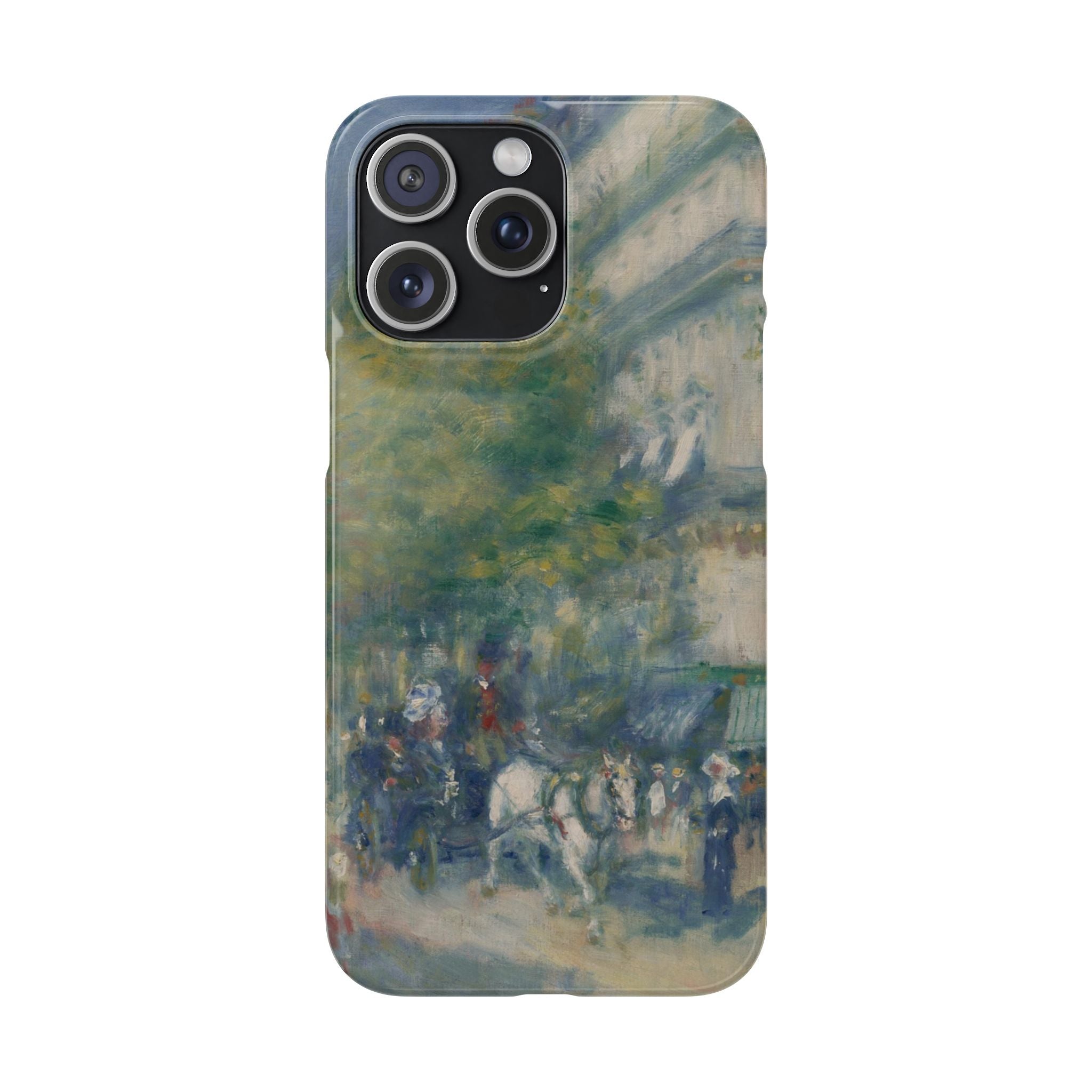 The Grands Boulevards by Pierre Auguste Renoir - iPhone Slim Case