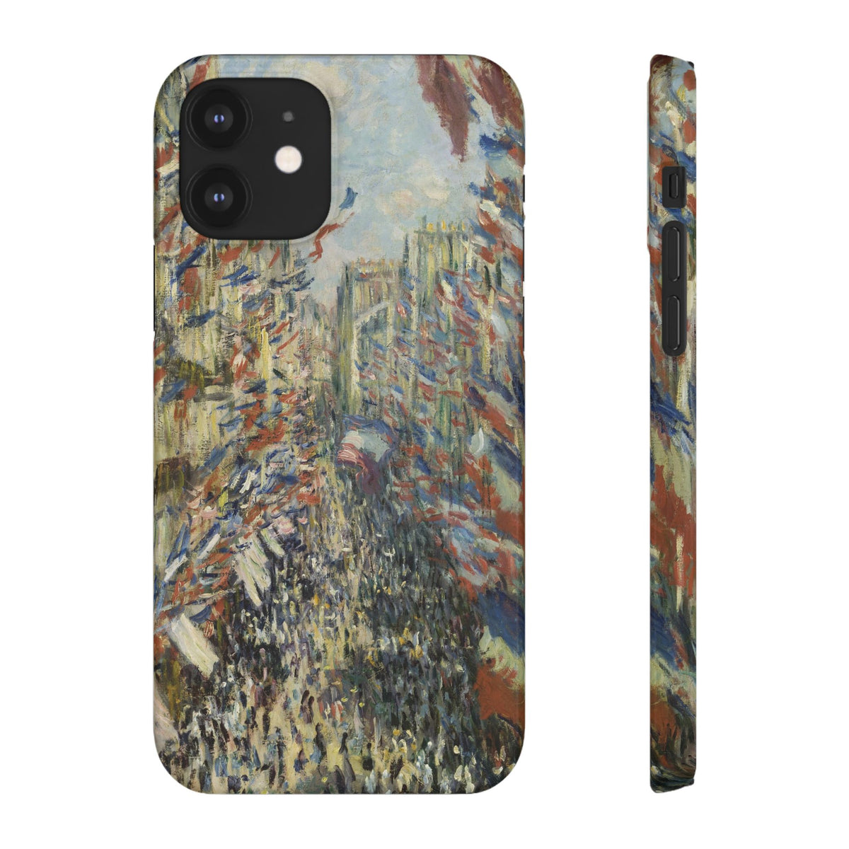 The Rue Montorgueil in Paris by Claude Monet - iPhone Slim Case