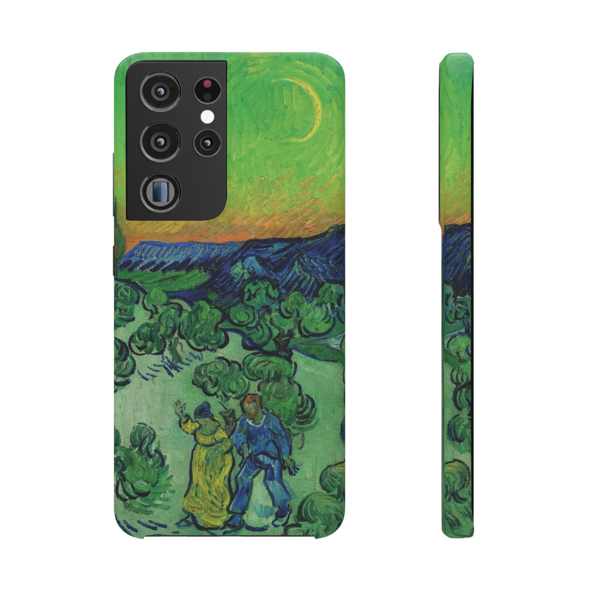 Landscape with Couple Walking and Crescent Moon by Vincent van Gogh - Samsung Slim Case