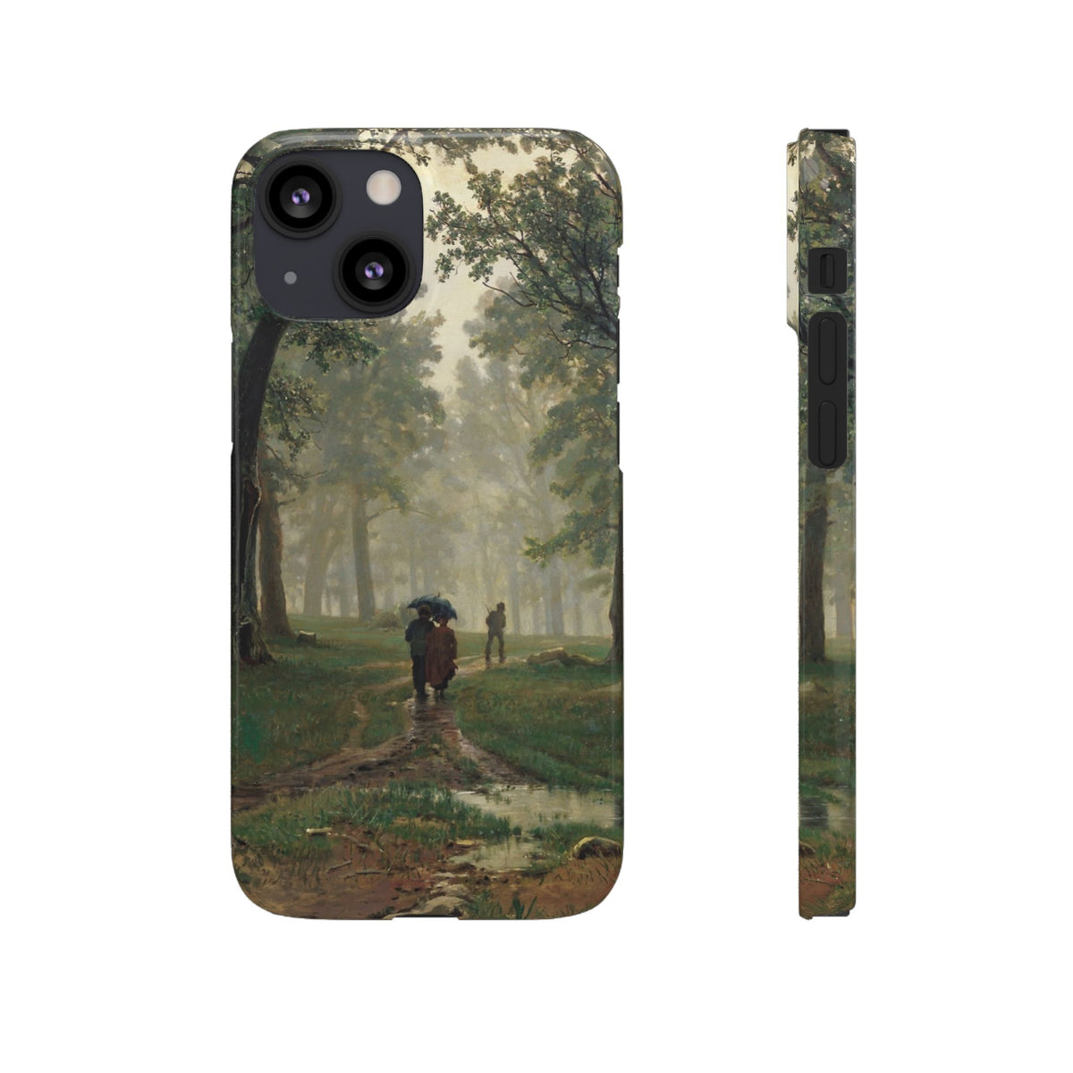 Rain in an Oak Forest by Ivan Ivanovich Shishkin - iPhone Slim Case