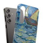 Fishing Boats at Sea by Vincent van Gogh - Samsung Slim Case