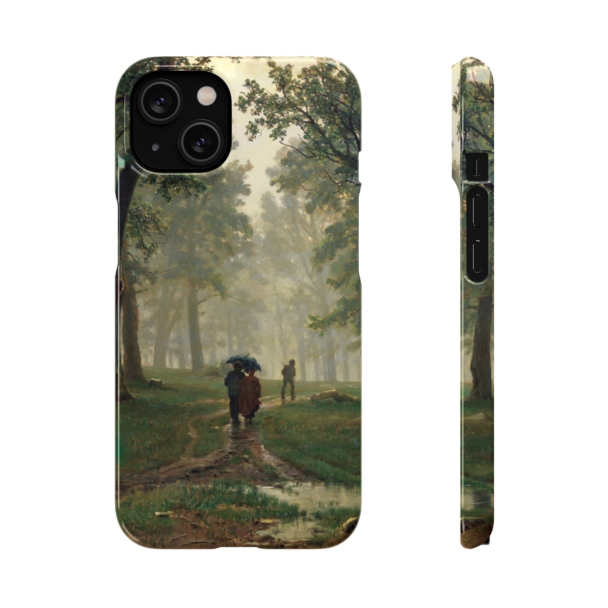 Rain in an Oak Forest by Ivan Ivanovich Shishkin - iPhone Slim Case