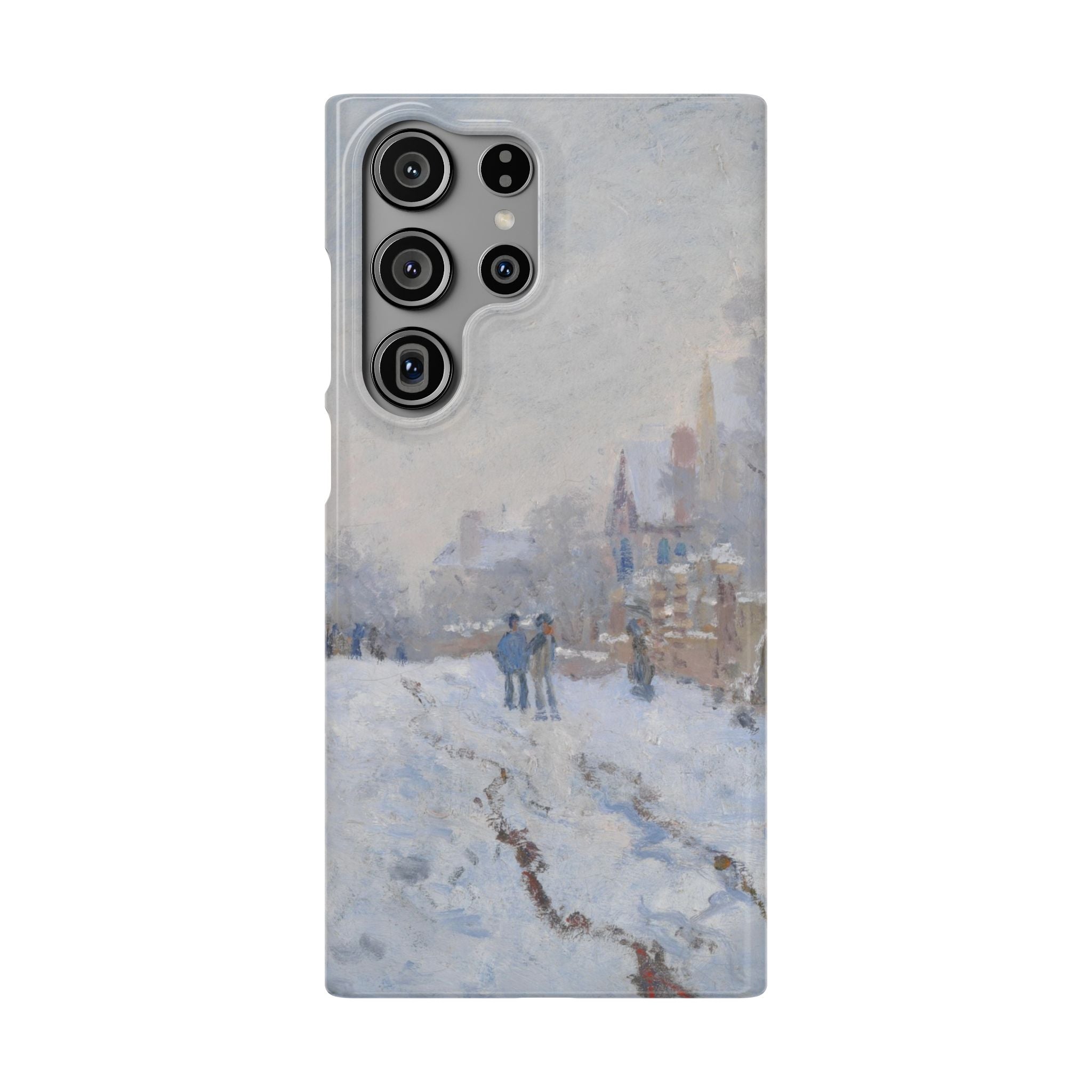 Snow Scene at Argenteuil by Claude Monet - Samsung Slim Case