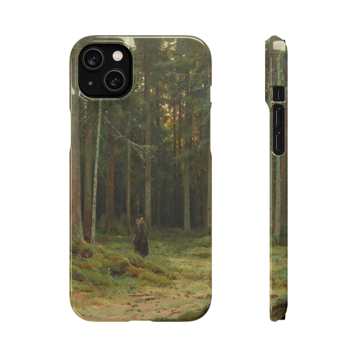 In the Forest of Countess Mordvinova Petergof by Ivan Ivanovich Shishkin - iPhone Slim Case