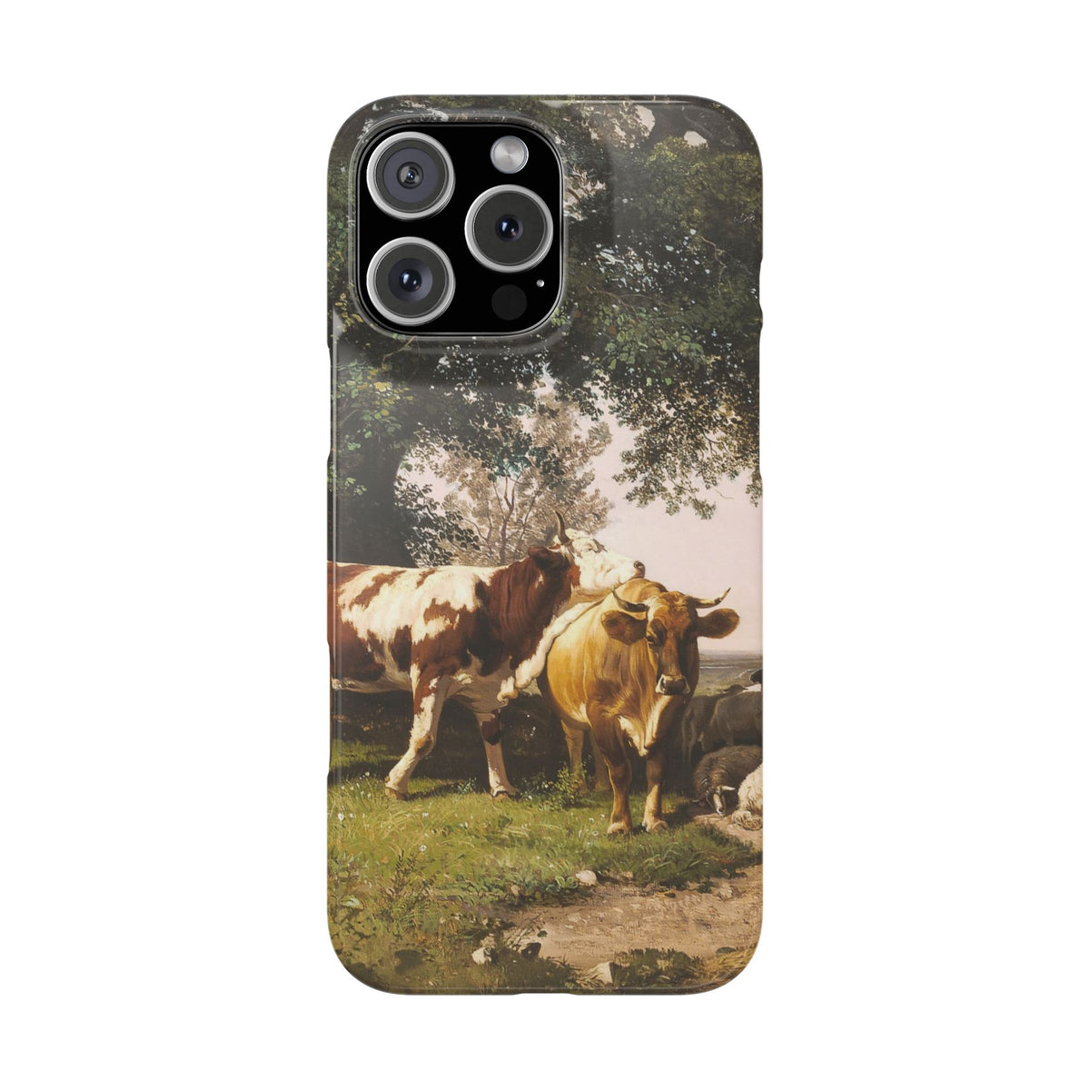 Herd under Trees by Ivan Ivanovich Shishkin - iPhone Slim Case