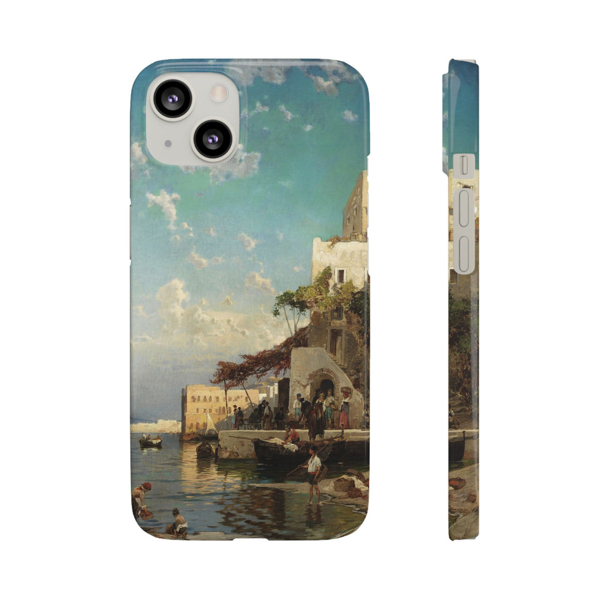 Evening Meeting of the Fishermen by Hermann Corrodi - iPhone Slim Case