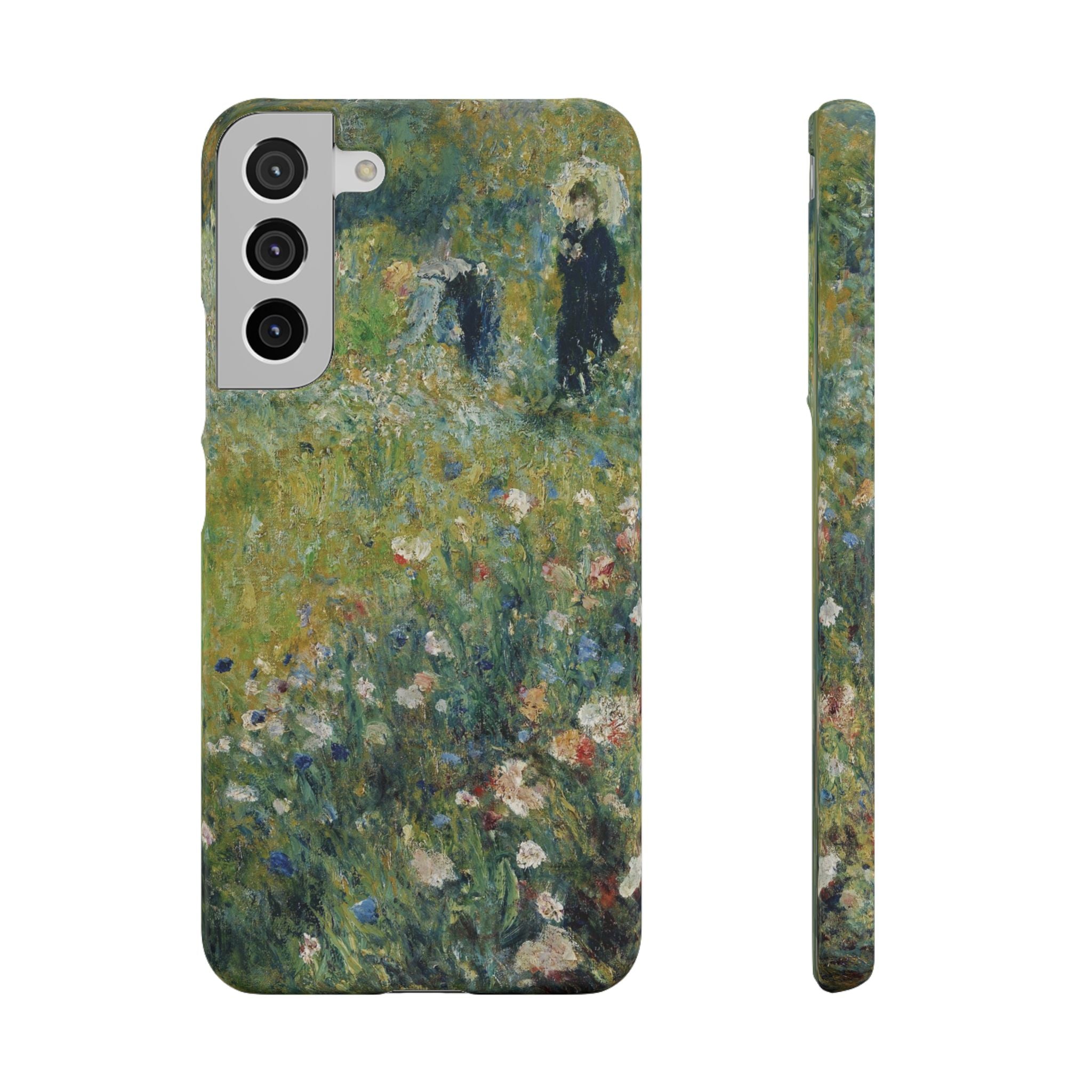 Woman with a Parasol in a Garden by Pierre Auguste Renoir - Samsung Slim Case
