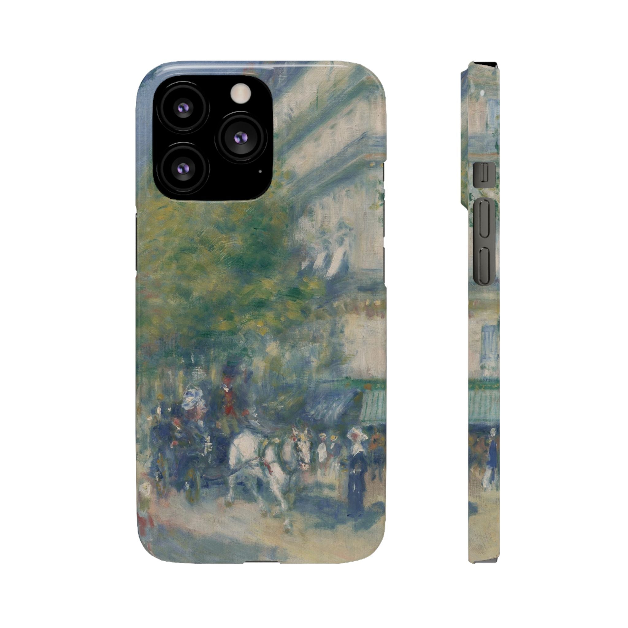 The Grands Boulevards by Pierre Auguste Renoir - iPhone Slim Case