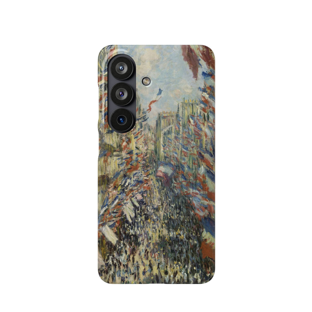 The Rue Montorgueil in Paris by Claude Monet - Samsung Slim Case