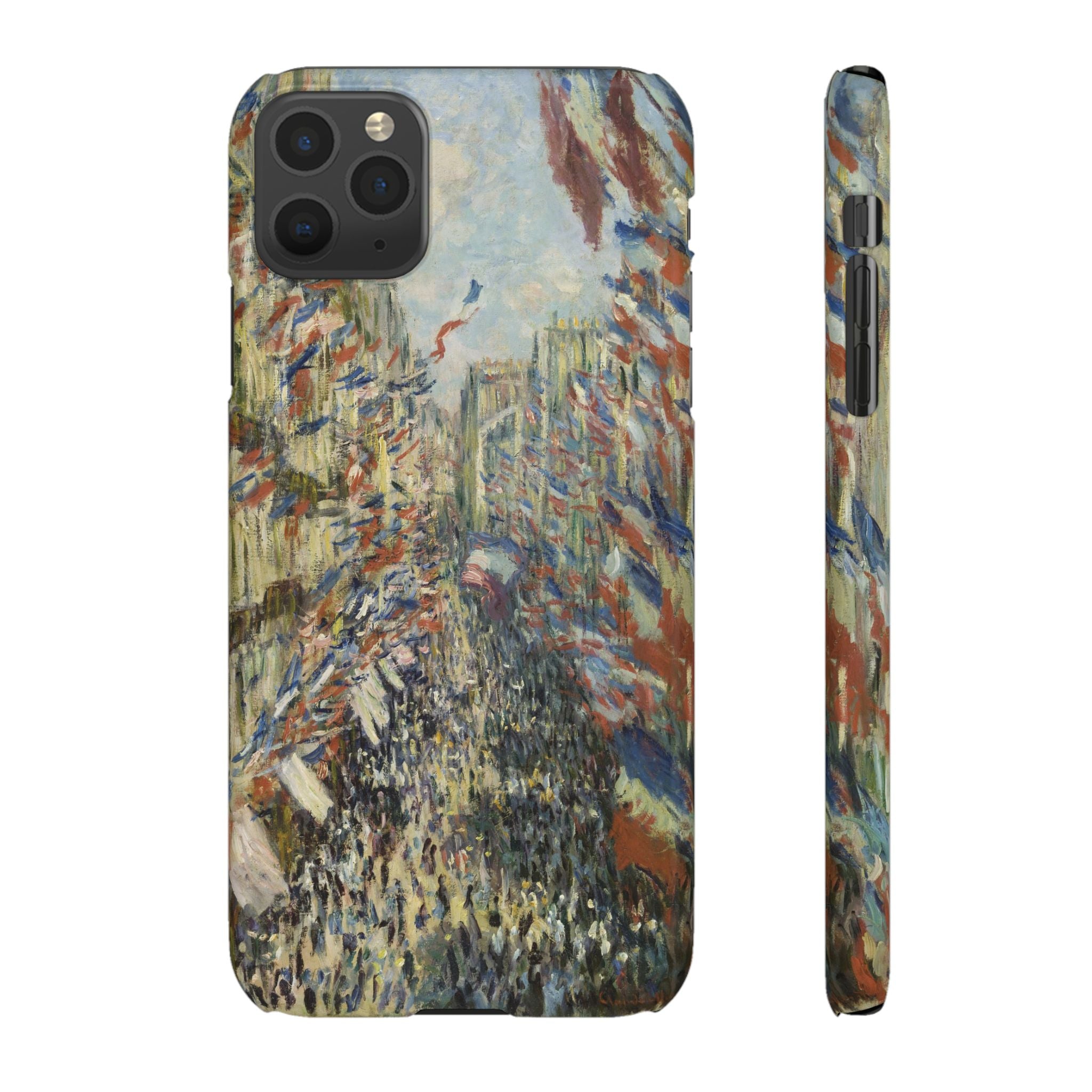 The Rue Montorgueil in Paris by Claude Monet - iPhone Slim Case