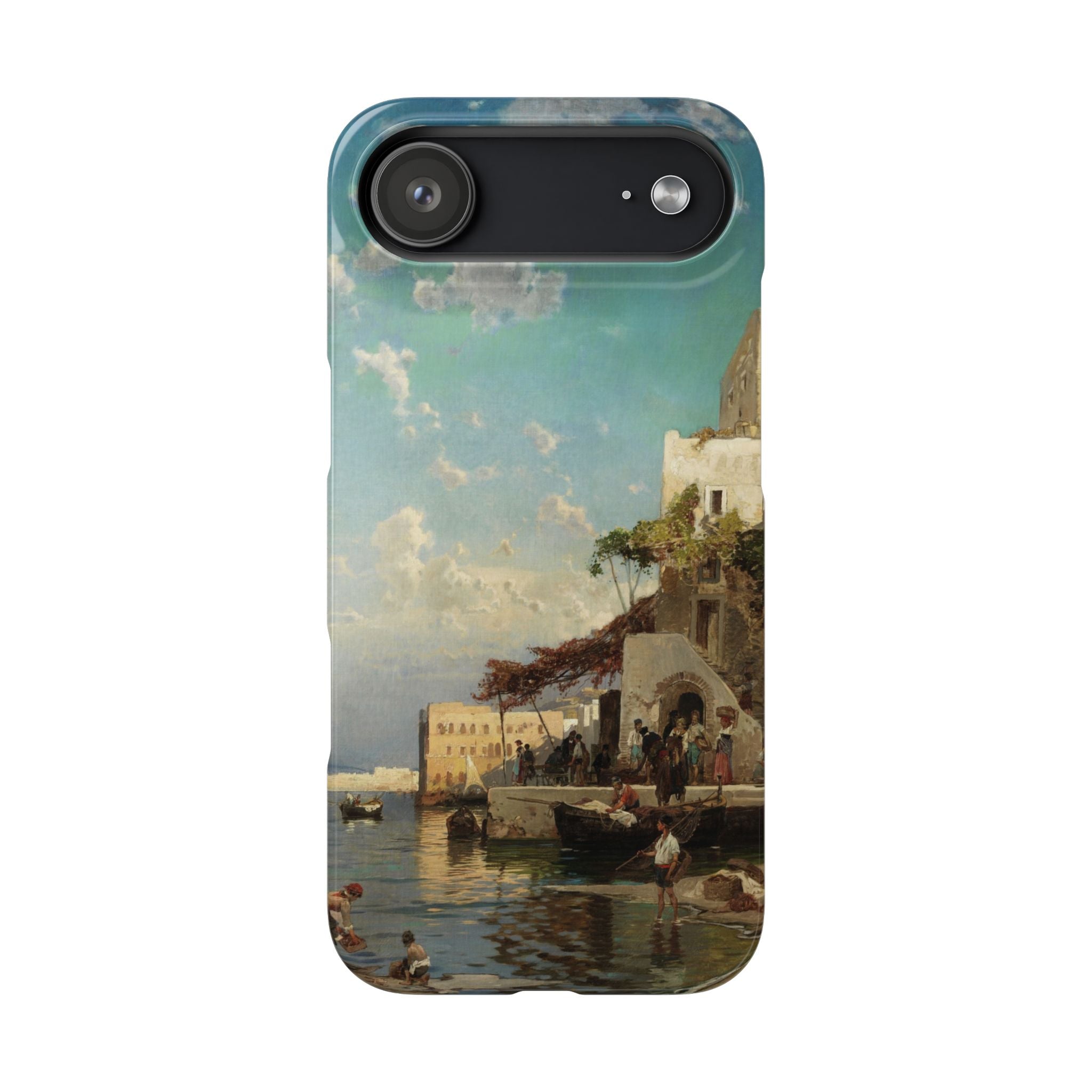 Evening Meeting of the Fishermen by Hermann Corrodi - iPhone Slim Case