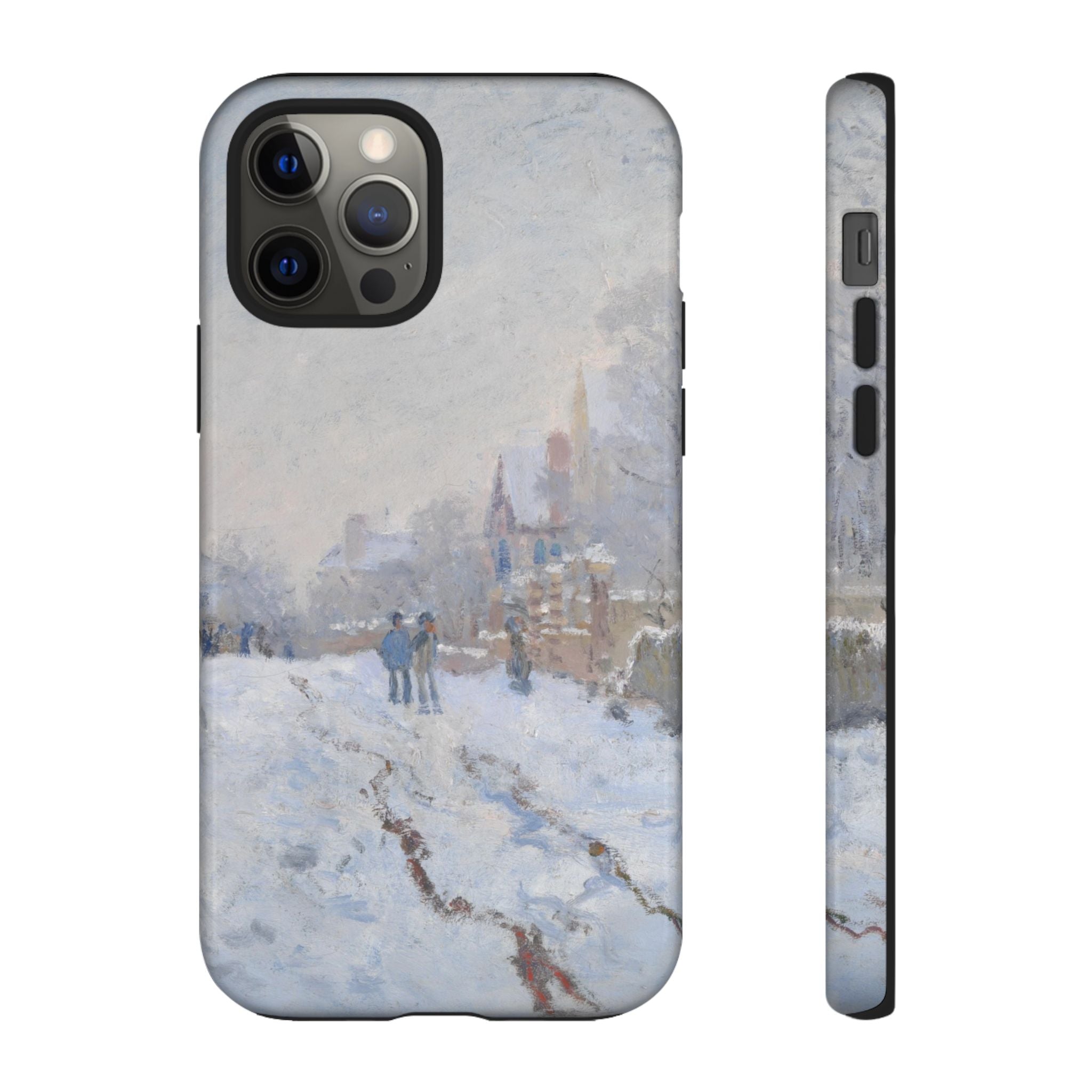 Snow Scene at Argenteuil by Claude Monet - iPhone Tough Case