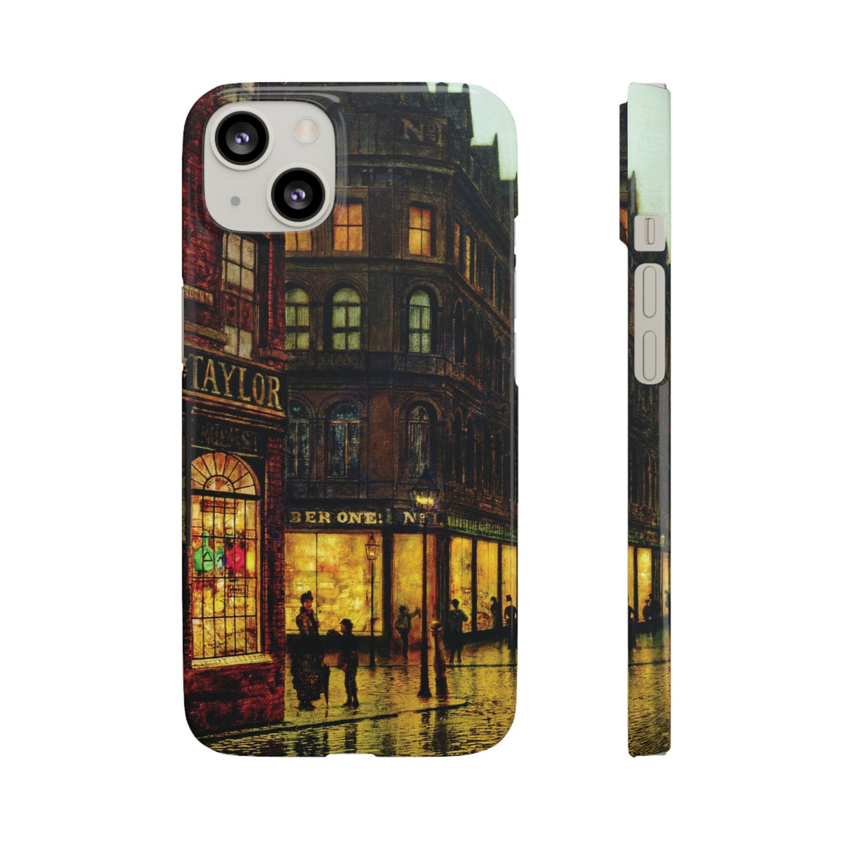 Boar Lane Leeds by John Atkinson Grimshaw - iPhone Slim Case