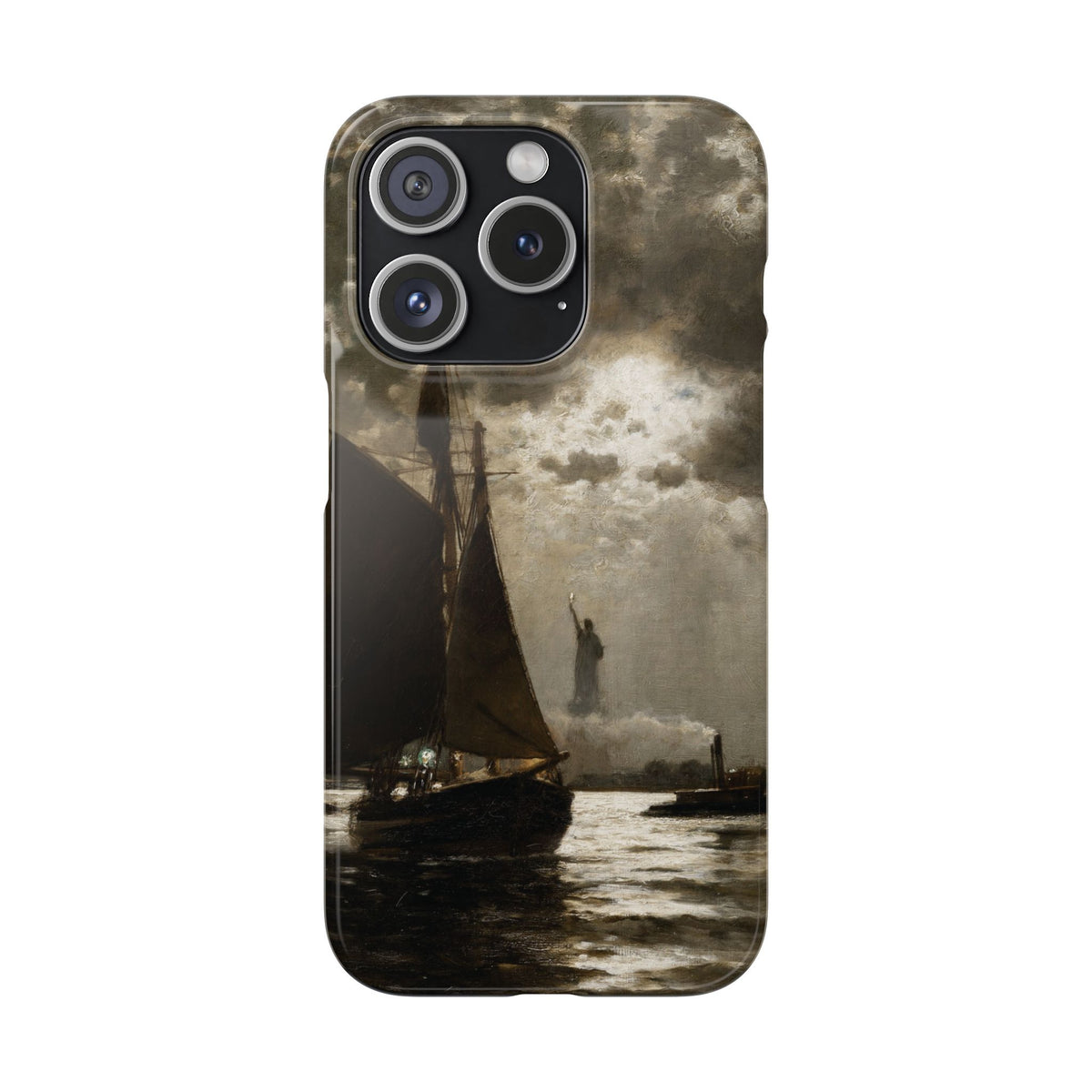 Nightfall over New York Harbor by Edward Moran - iPhone Slim Case