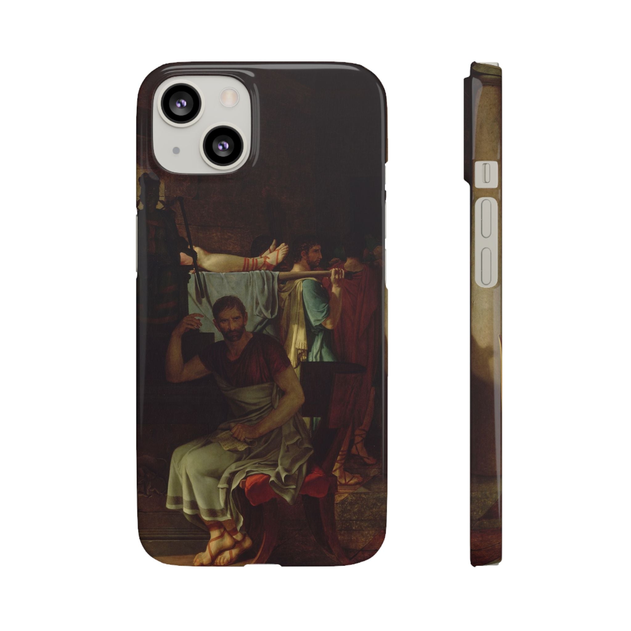 The Lictors Bring to Brutus the Bodies of His Sons I by Jacques-Louis David - iPhone Slim Case
