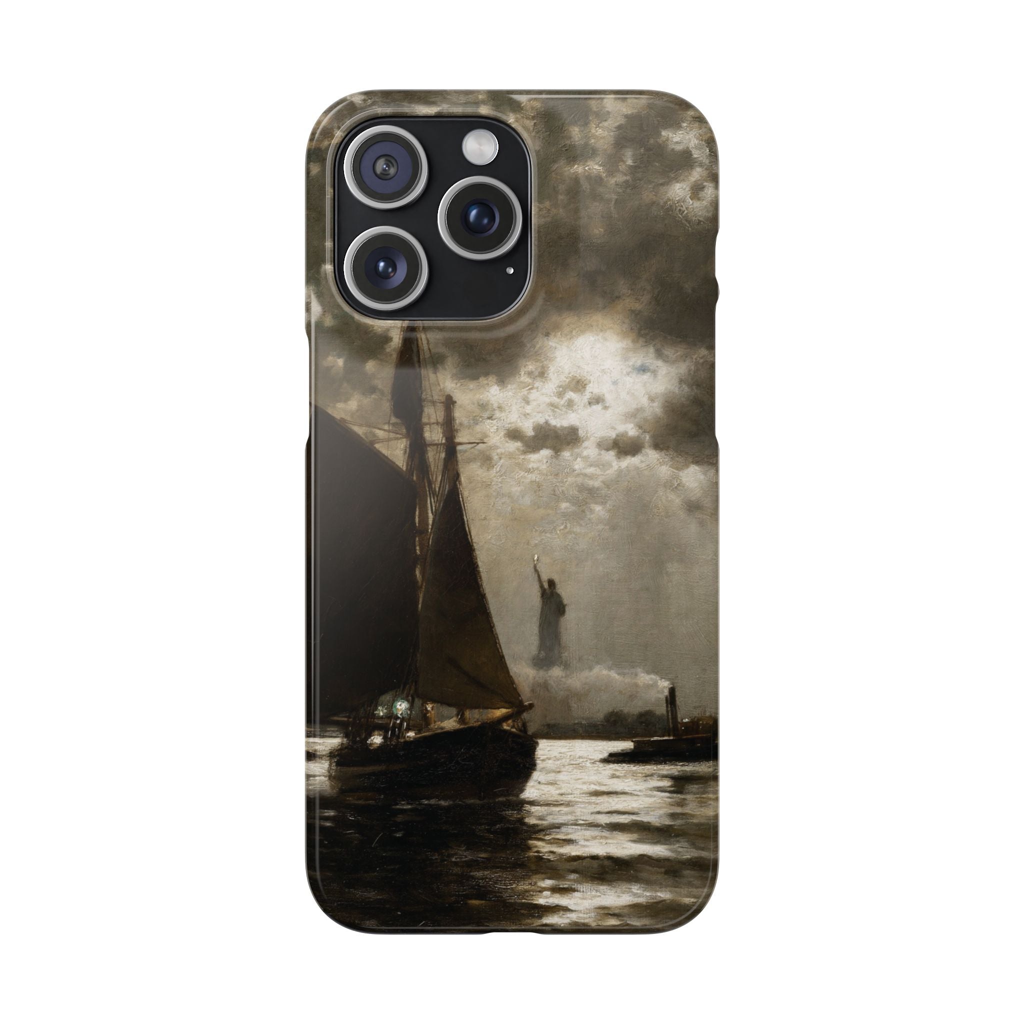 Nightfall over New York Harbor by Edward Moran - iPhone Slim Case