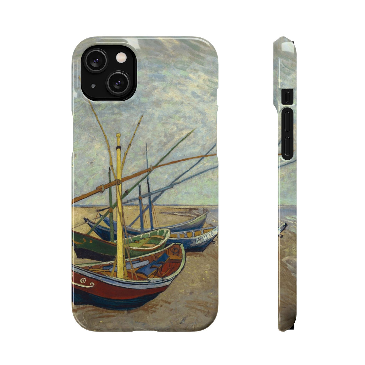 Fishing Boats on the Beach by Vincent van Gogh - iPhone Slim Case