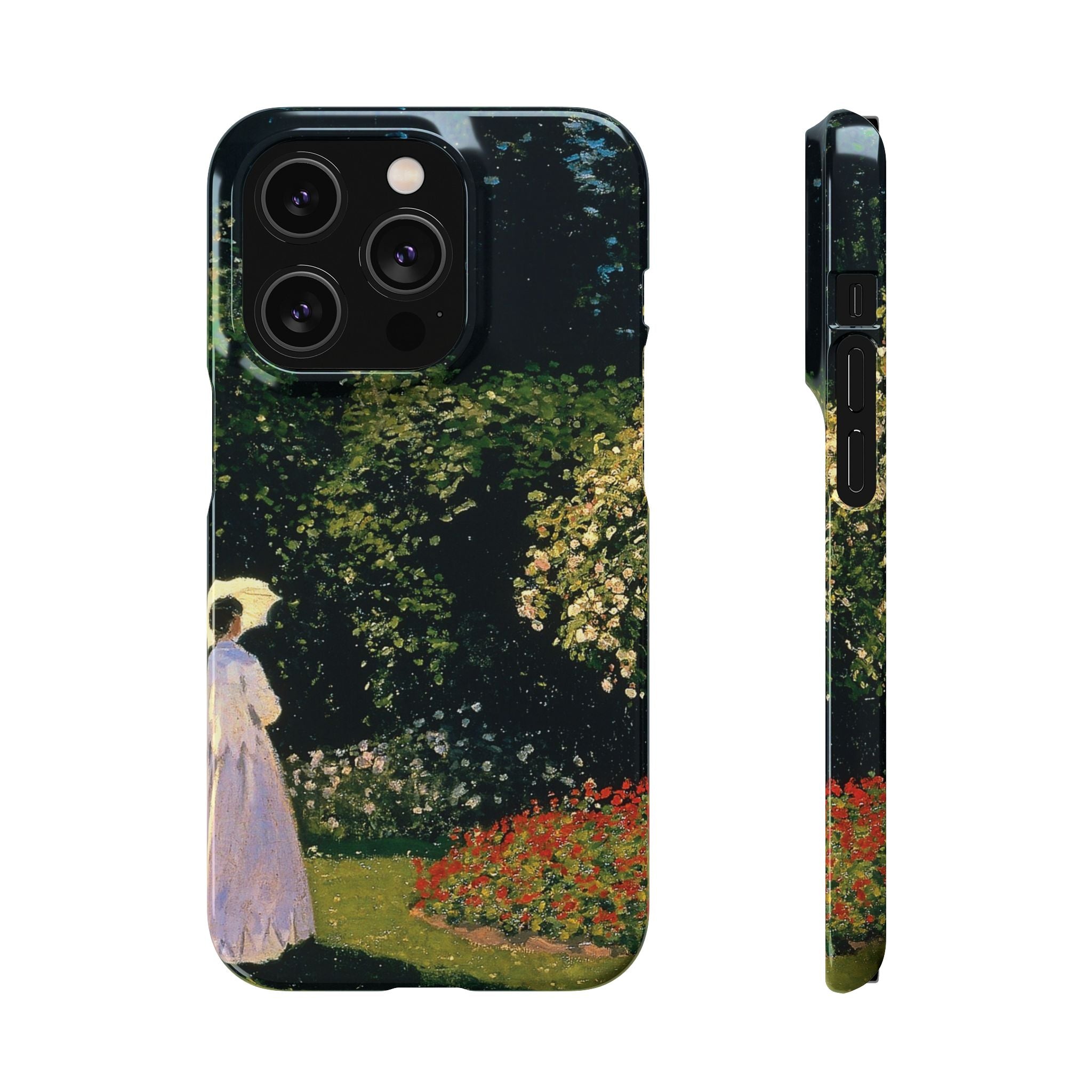 Woman in the Garden by Claude Monet - iPhone Slim Case