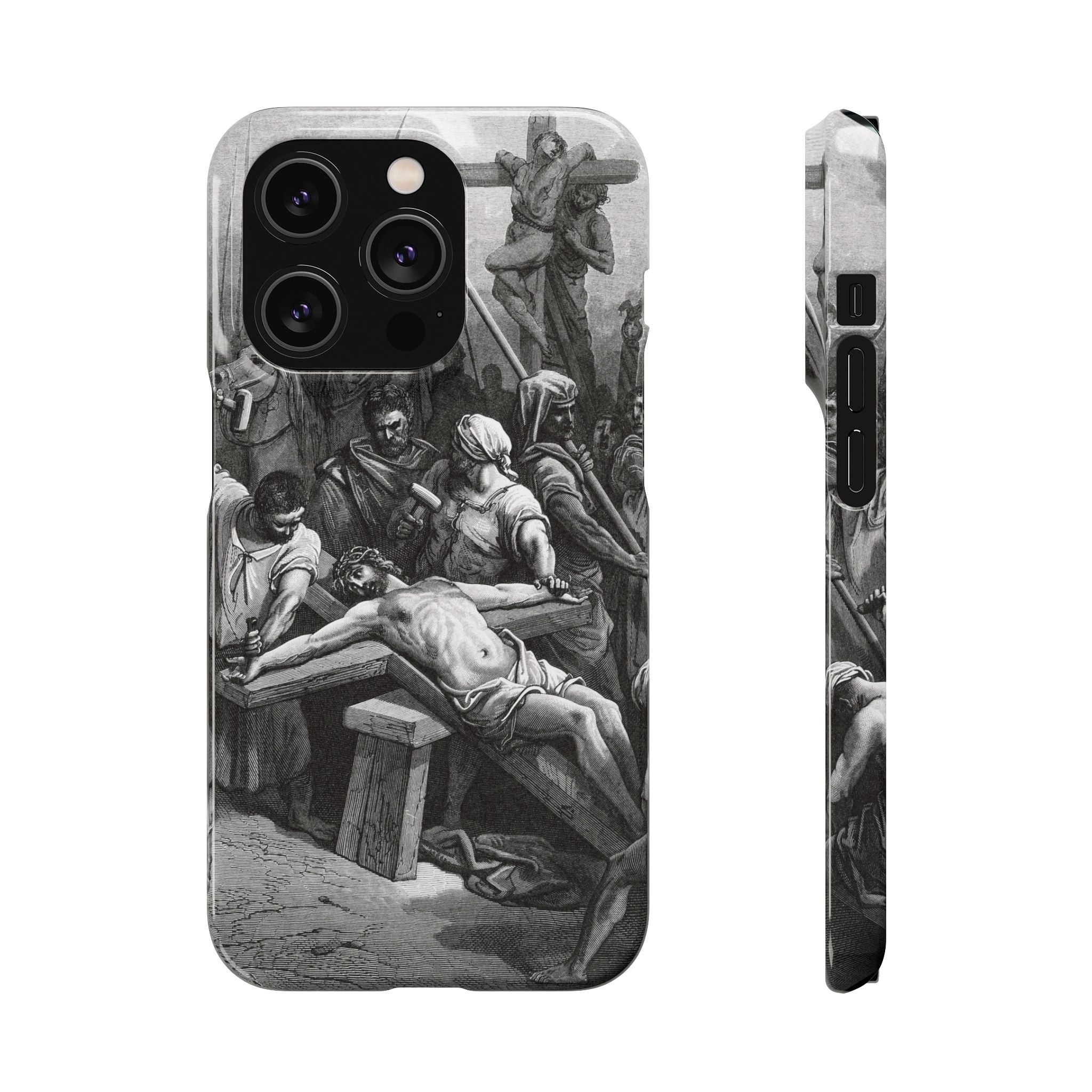 Crucifixion of Jesus by Gustave Doré - iPhone Slim Case