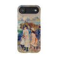 Children at the Beach at Guernsey by Pierre Auguste Renoir - iPhone Slim Case