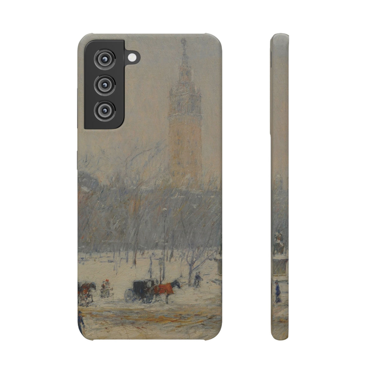 Snowstorm, Madison Square by Childe Hassam - Samsung Slim Case