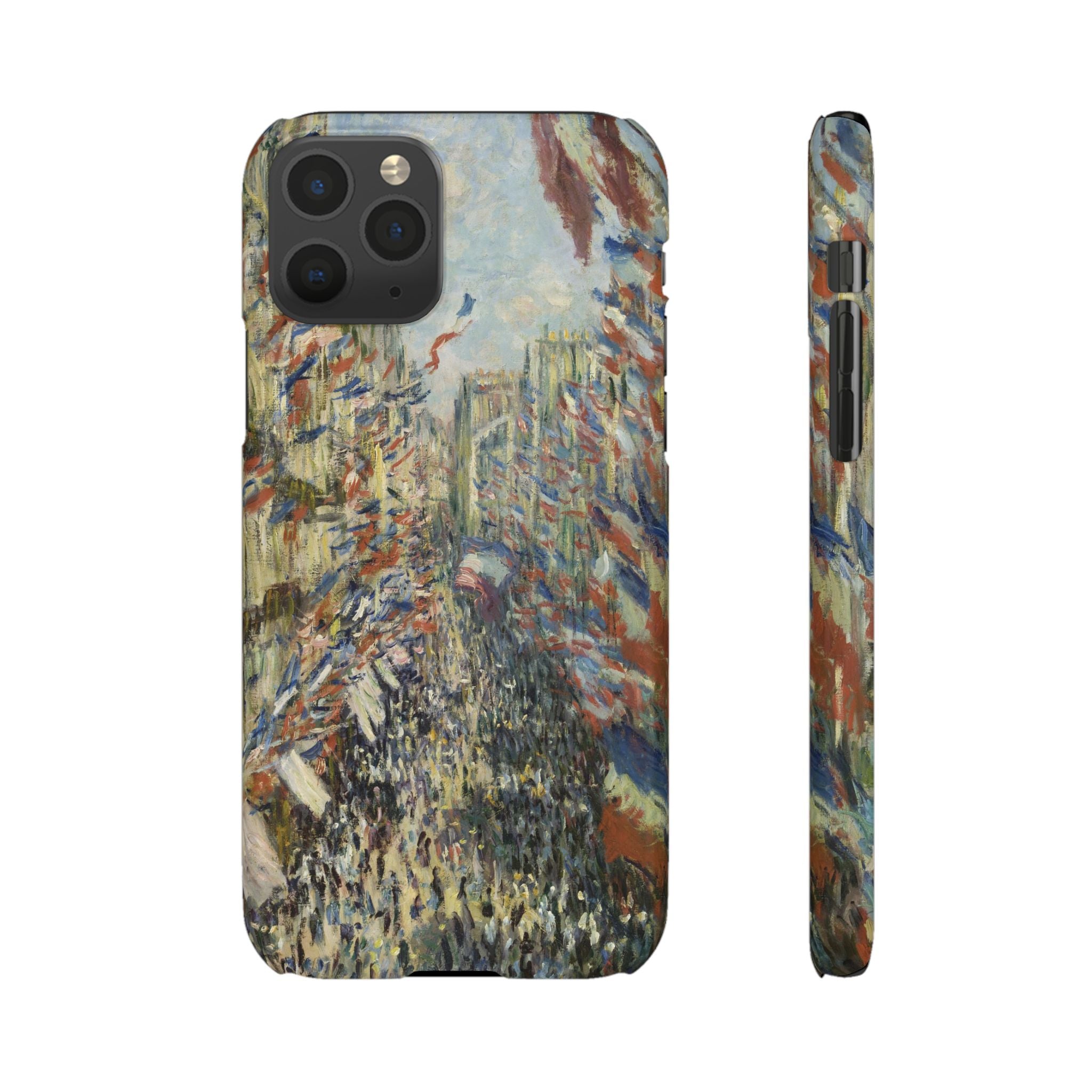 The Rue Montorgueil in Paris by Claude Monet - iPhone Slim Case