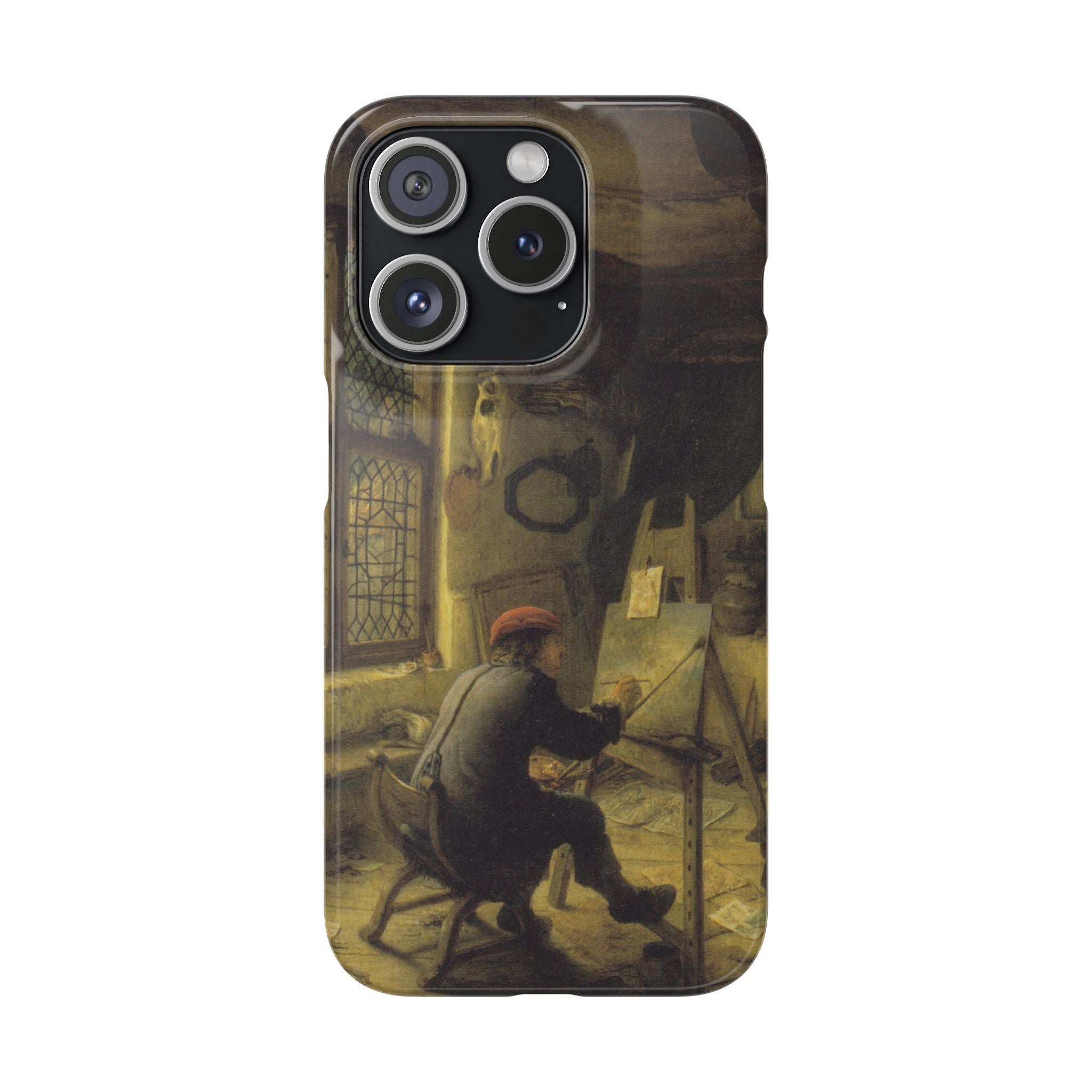 The Painter in His Workshop by Adriaen van Ostade - iPhone Slim Case