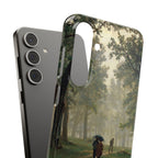 Rain in an Oak Forest by Ivan Ivanovich Shishkin - Samsung Slim Case