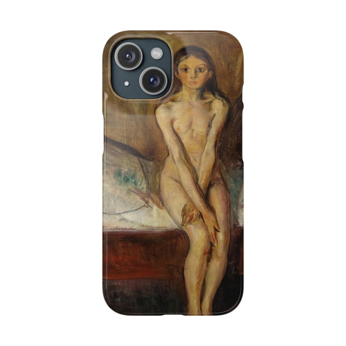 Puberty by Edvard Munch - iPhone Slim Case
