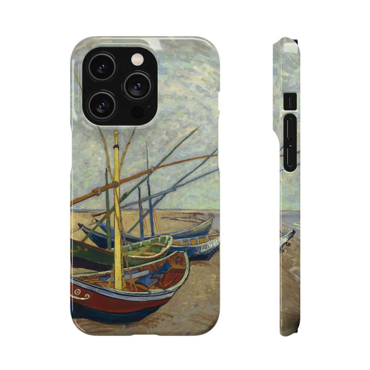 Fishing Boats on the Beach by Vincent van Gogh - iPhone Slim Case