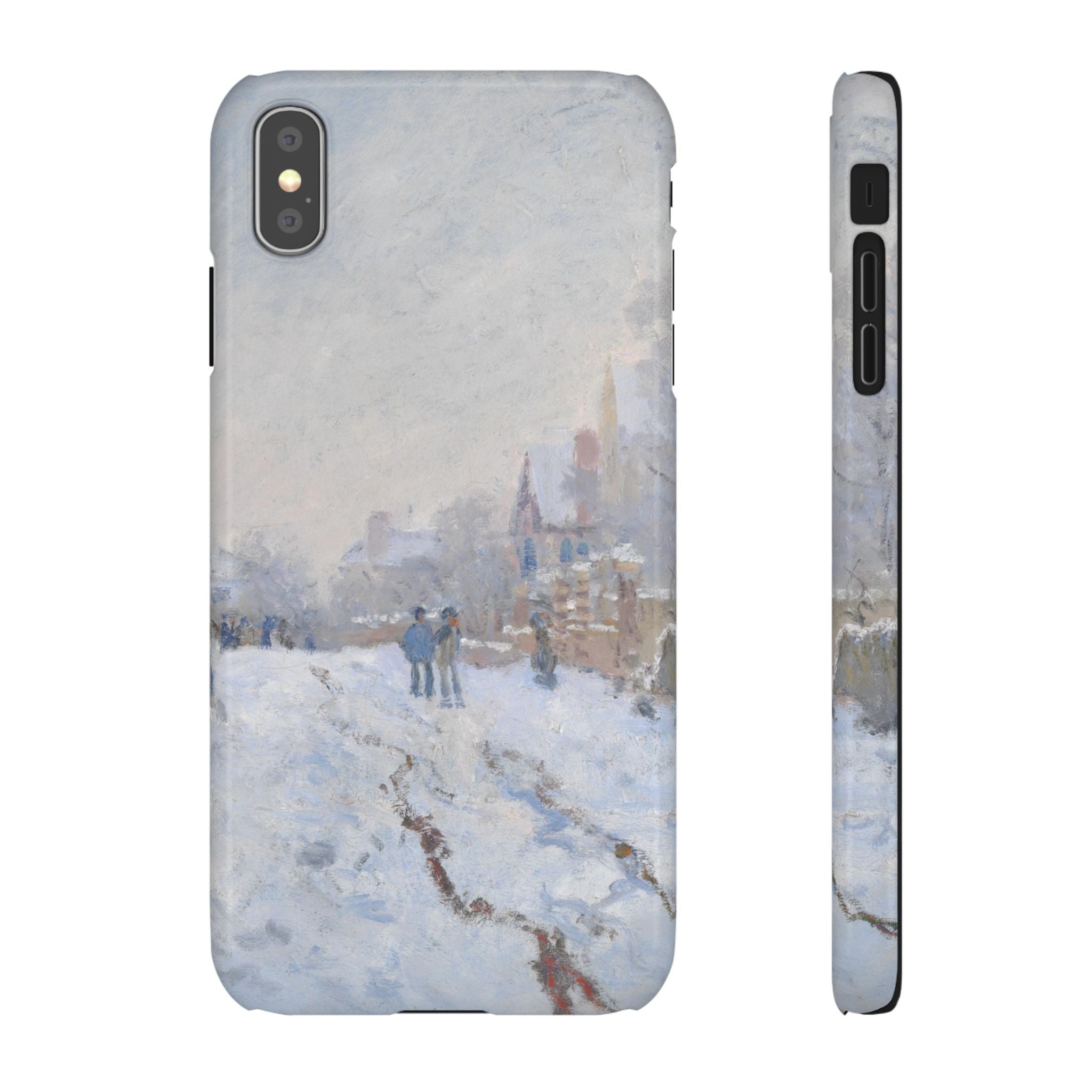 Snow Scene at Argenteuil by Claude Monet - iPhone Slim Case