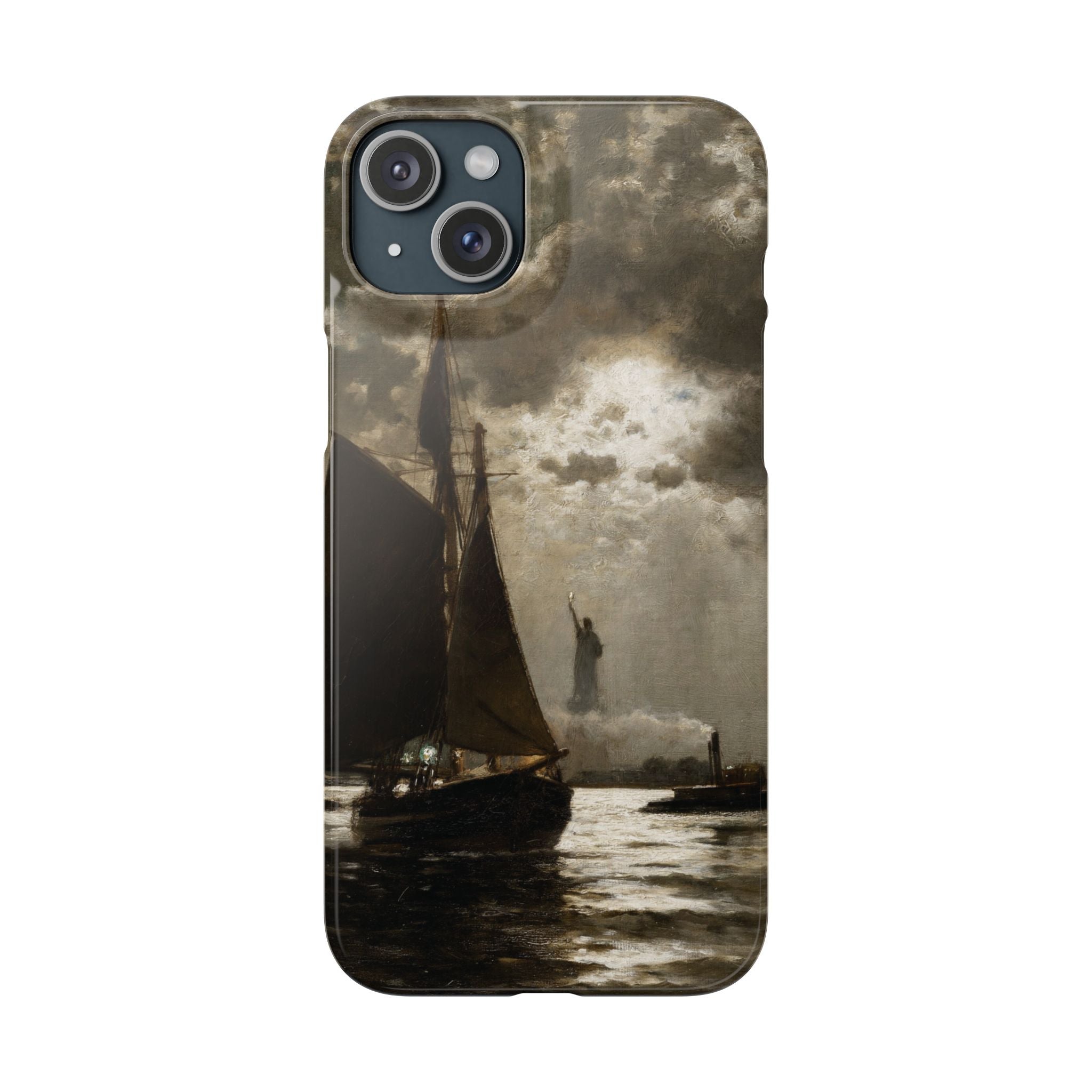 Nightfall over New York Harbor by Edward Moran - iPhone Slim Case
