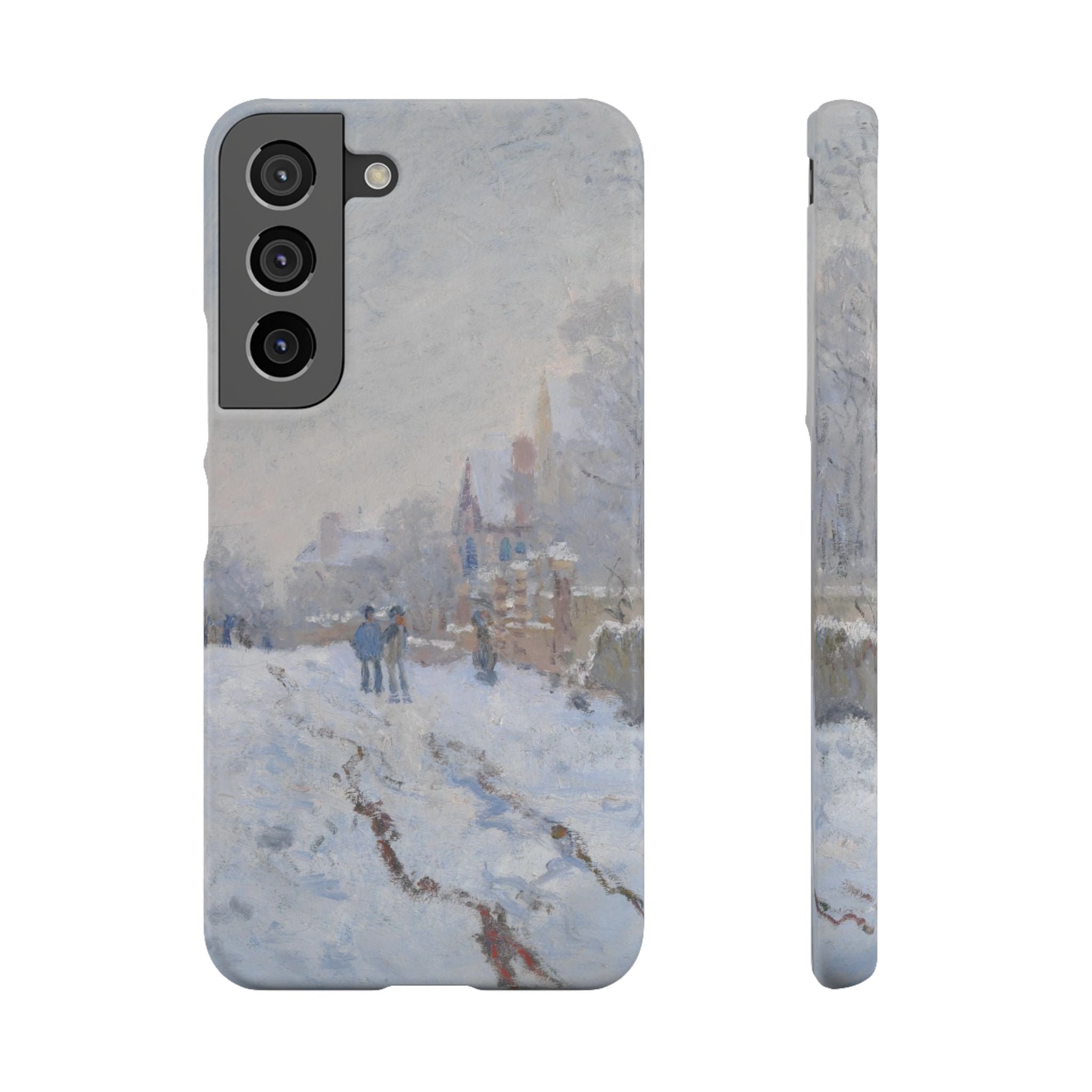 Snow Scene at Argenteuil by Claude Monet - Samsung Slim Case