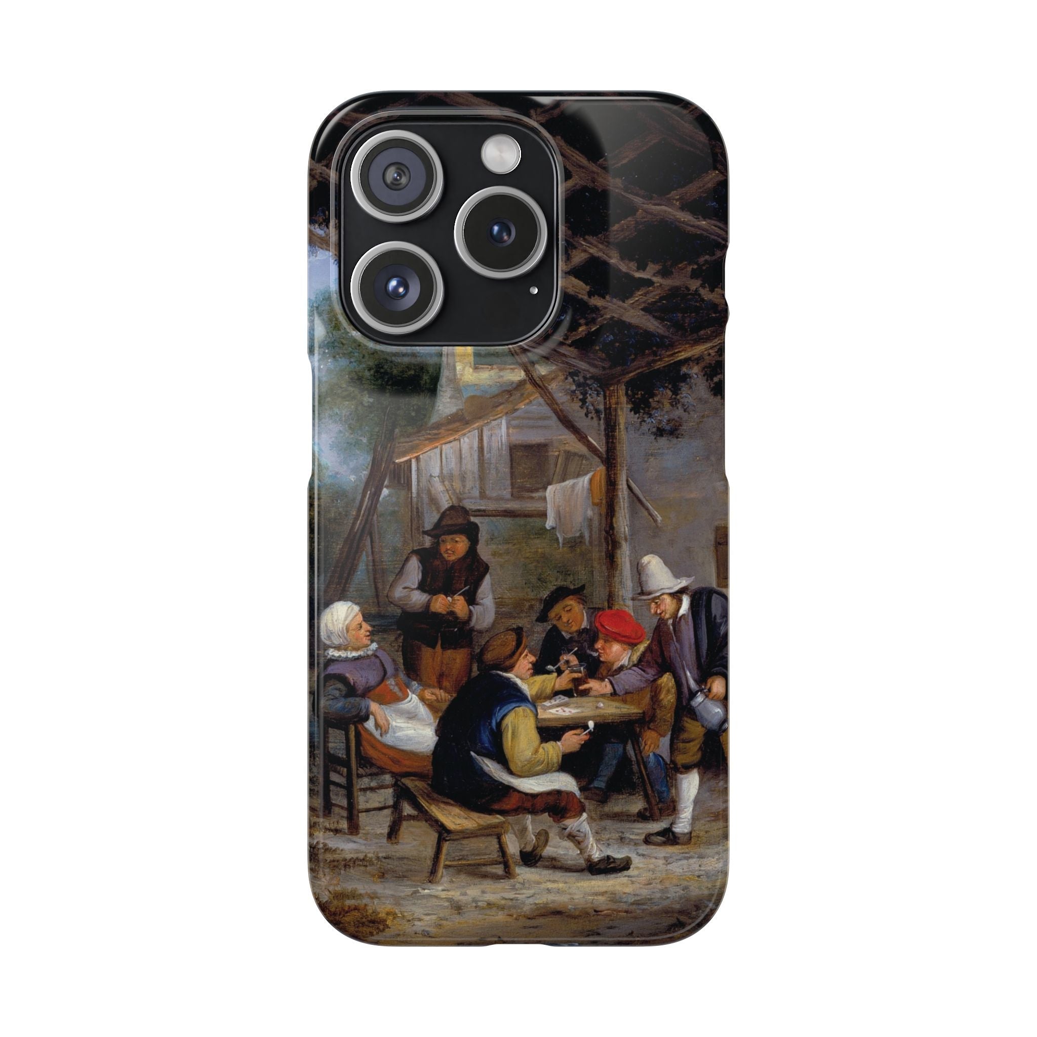 Peasants Drinking by Adriaen van Ostade - iPhone Slim Case