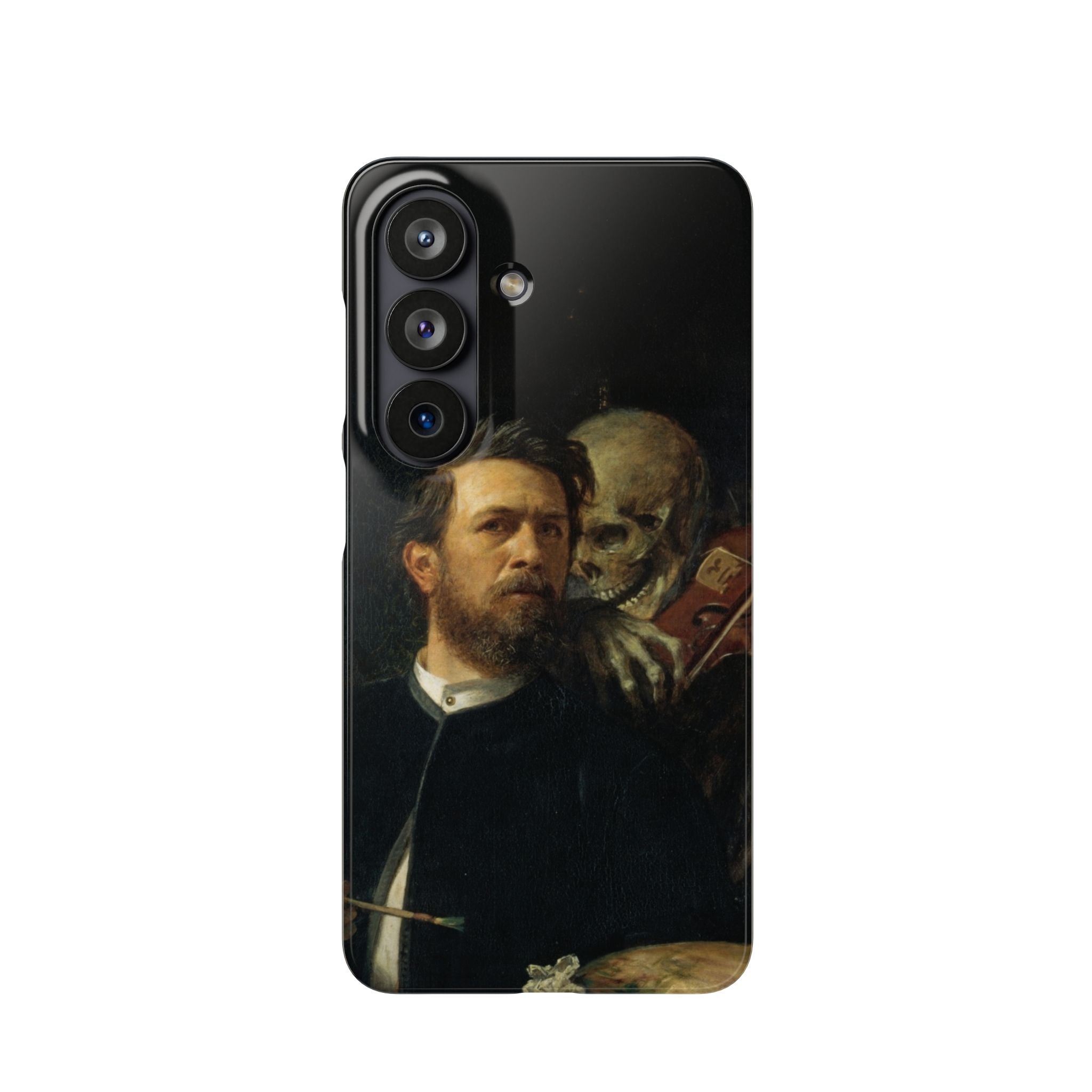 Self Portrait with Death Playing the Fiddle by Arnold Böcklin - Samsung Slim Case