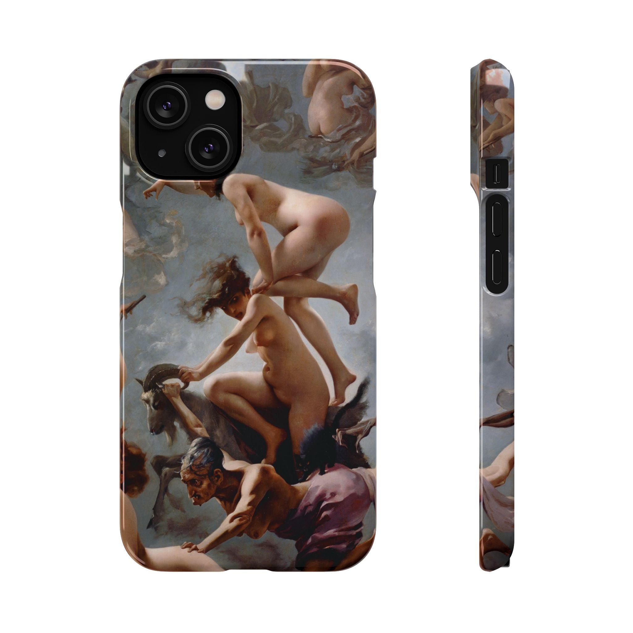 Witches going to their Sabbath by Luis Ricardo Falero - iPhone Slim Case