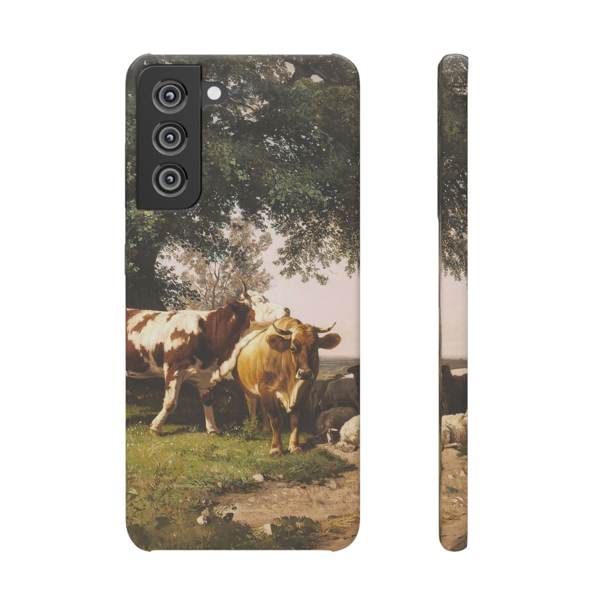 Herd under Trees by Ivan Ivanovich Shishkin - Samsung Slim Case