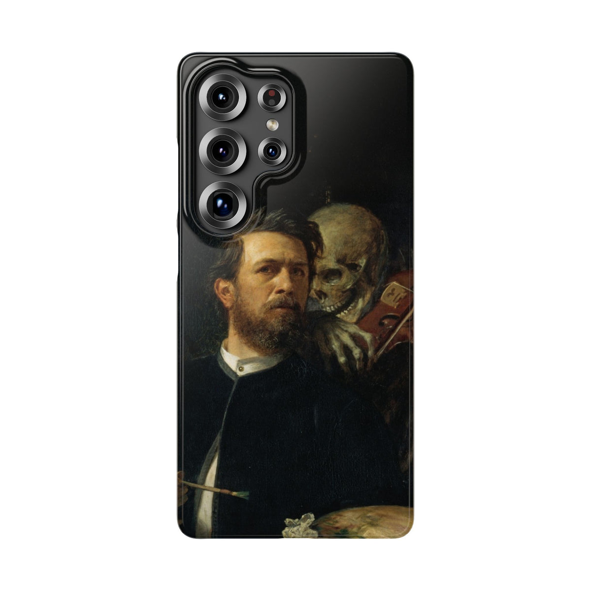Self Portrait with Death Playing the Fiddle by Arnold Böcklin - Samsung Slim Case