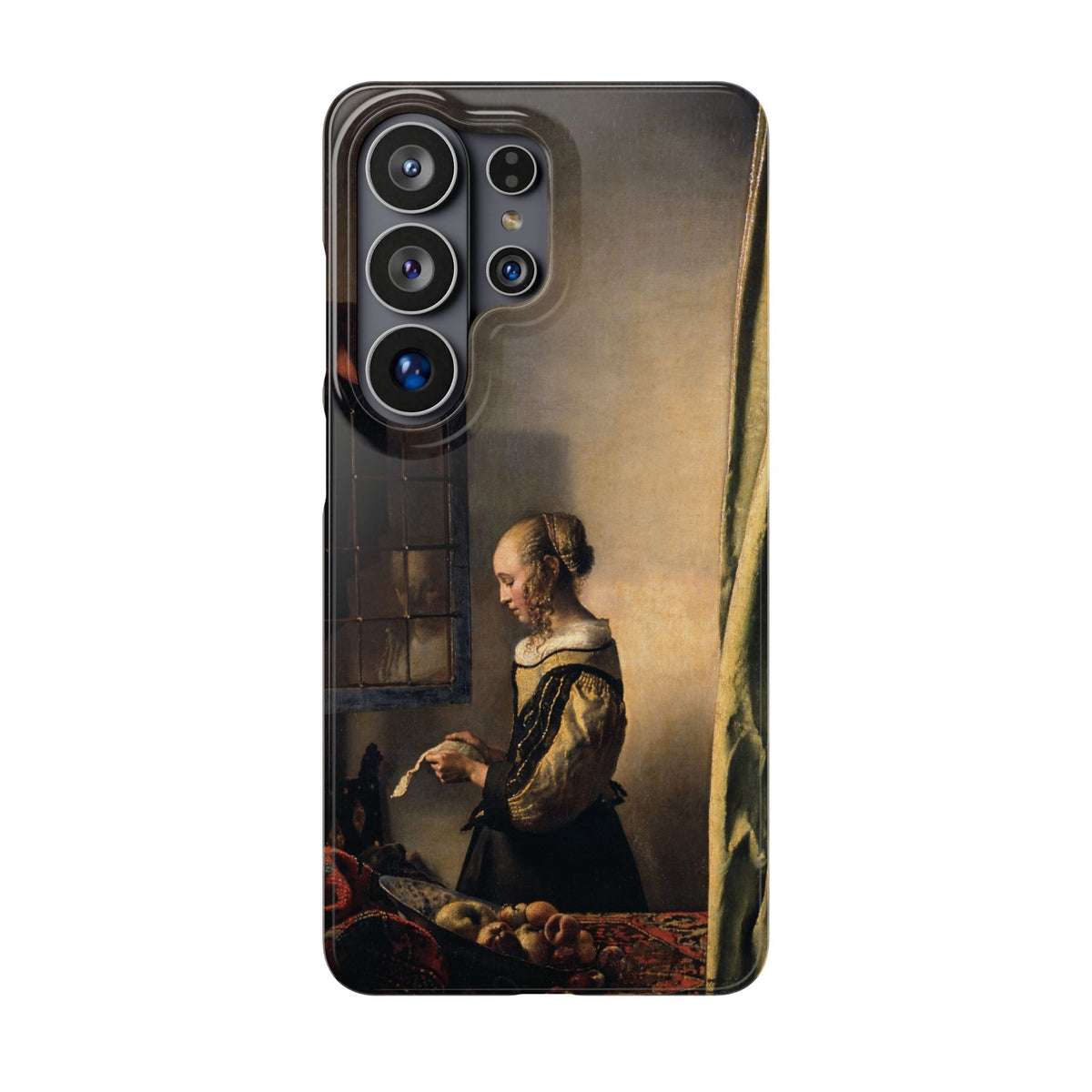 Girl Reading a Letter by an Open Window by Johannes Vermeer - Samsung Slim Case