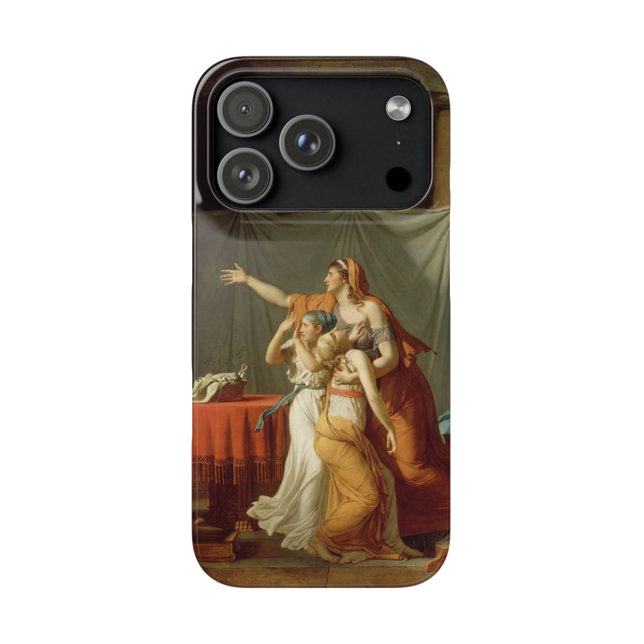 The Lictors Bring to Brutus the Bodies of His Sons II by Jacques-Louis David - iPhone Slim Case