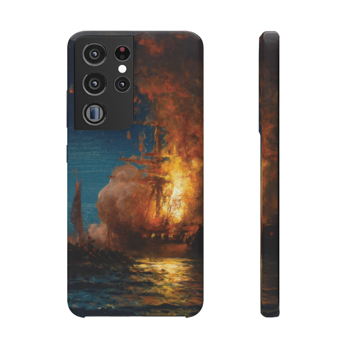 Burning of the Frigate Philadelphia in the Harbor of Tripoli by Edward Moran - Samsung Slim Case