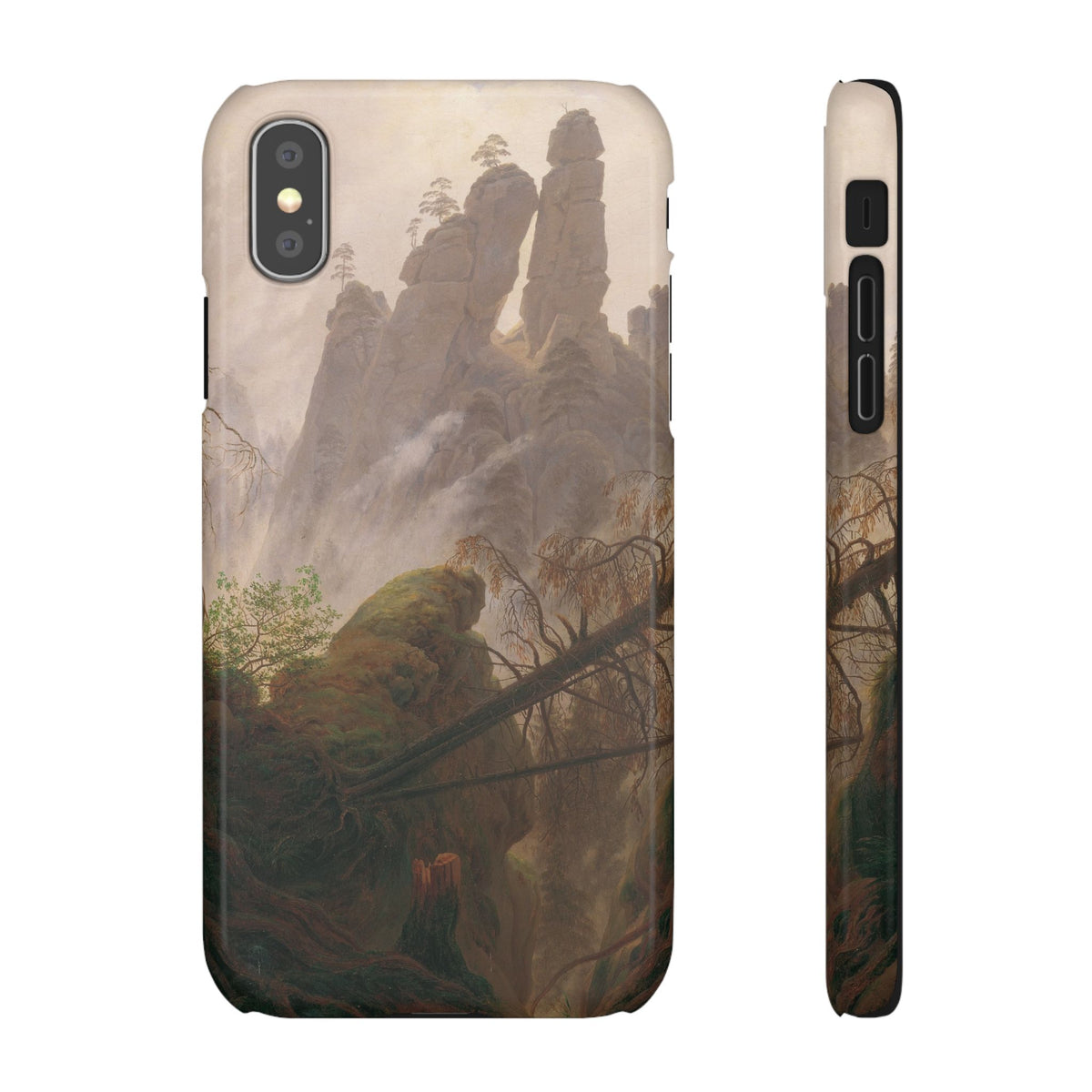 Rocky Landscape in the Elbe Sandstone Mountains by Caspar David Friedrich - iPhone Slim Case