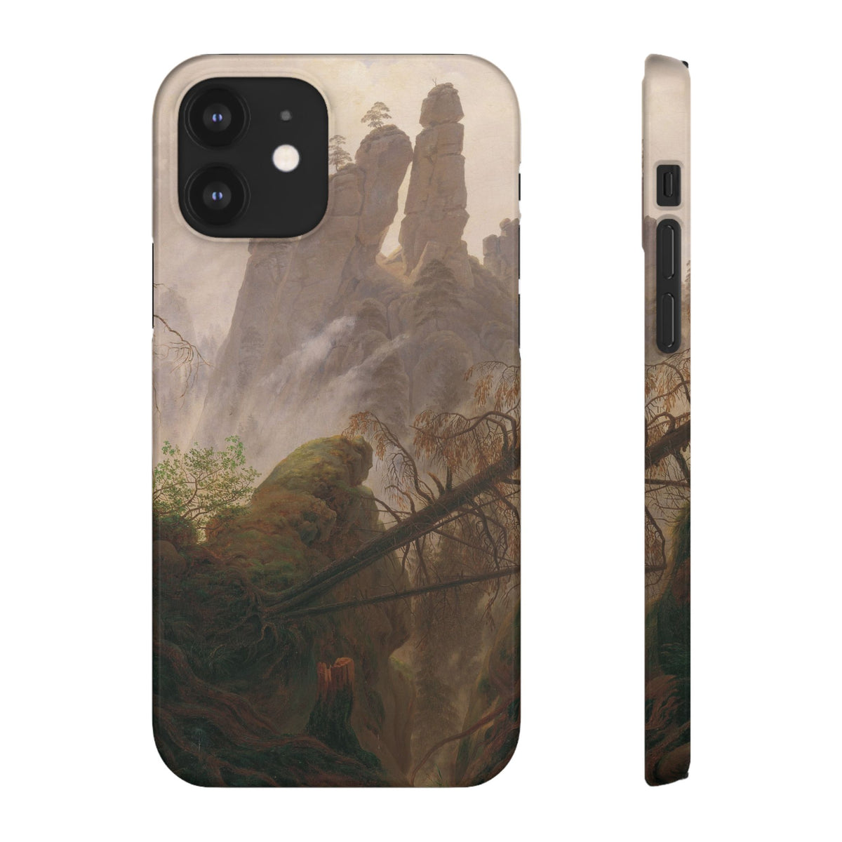 Rocky Landscape in the Elbe Sandstone Mountains by Caspar David Friedrich - iPhone Slim Case