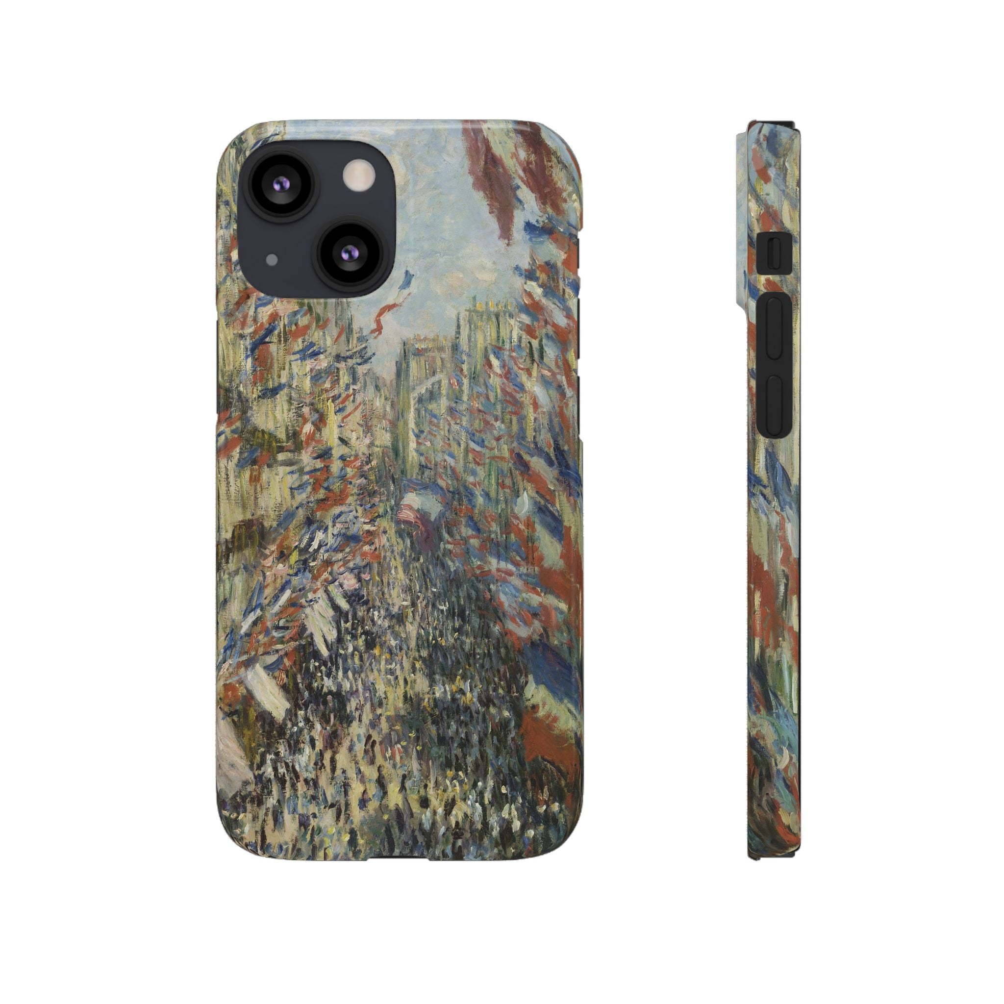 The Rue Montorgueil in Paris by Claude Monet - iPhone Slim Case